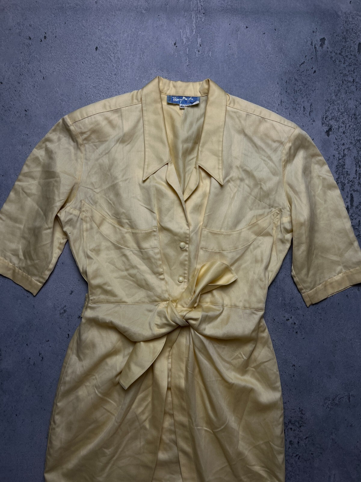 1980s Vintage Thierry Mugler Summer Shirt Dress Skirt Luxury