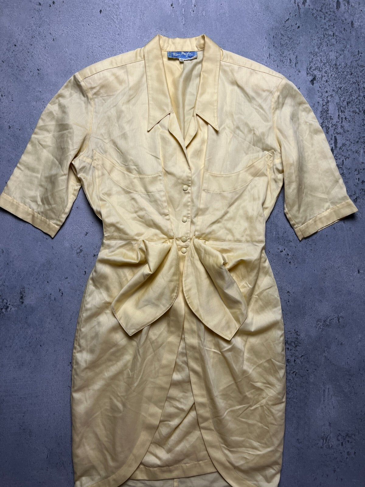 1980s Vintage Thierry Mugler Summer Shirt Dress Skirt Luxury