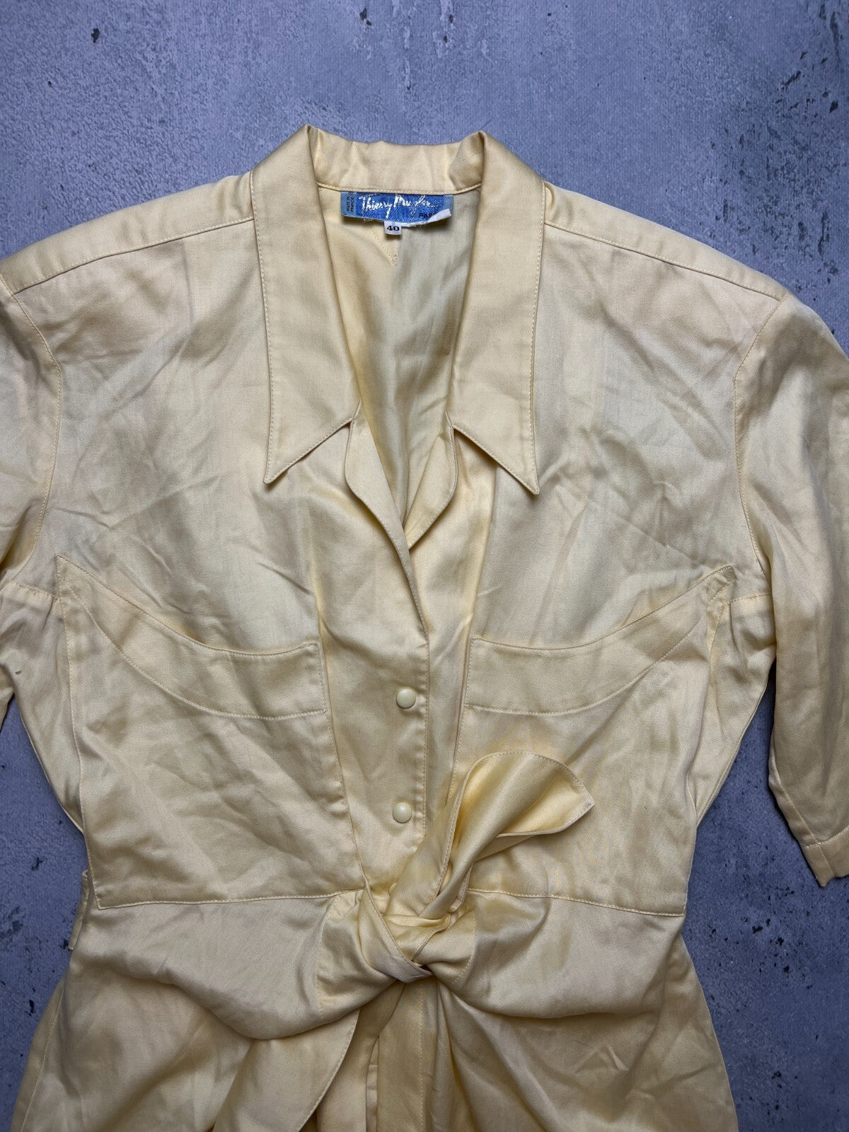 1980s Vintage Thierry Mugler Summer Shirt Dress Skirt Luxury