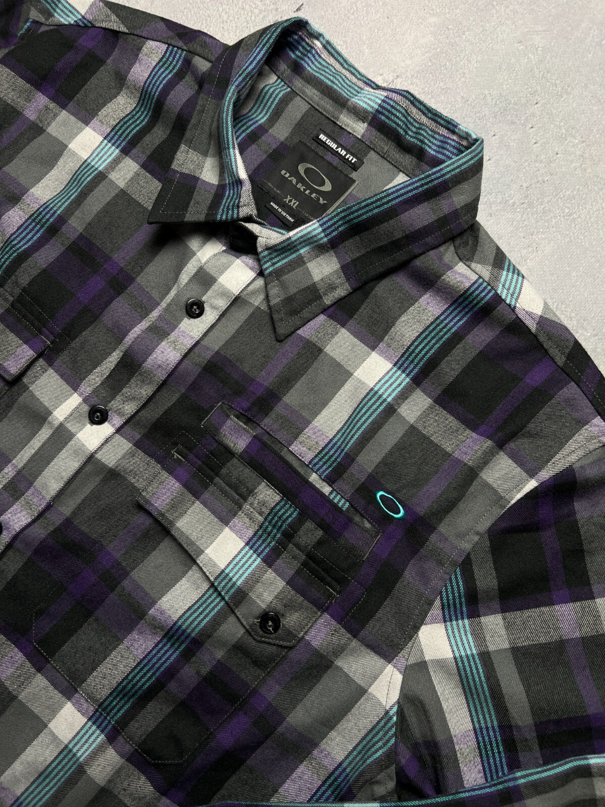Oakley Outdoor y2k Flannel Luxury Checked Shirt 90s 00s USA