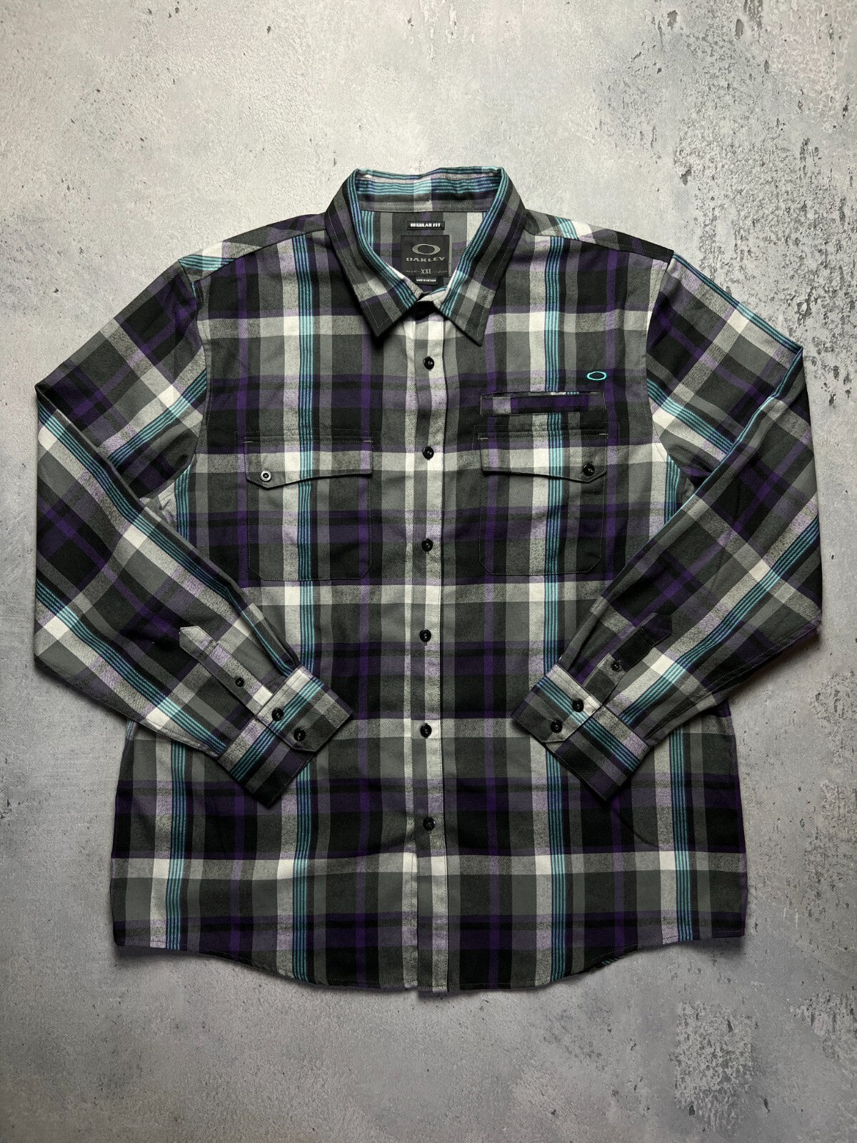 Oakley Outdoor y2k Flannel Luxury Checked Shirt 90s 00s USA