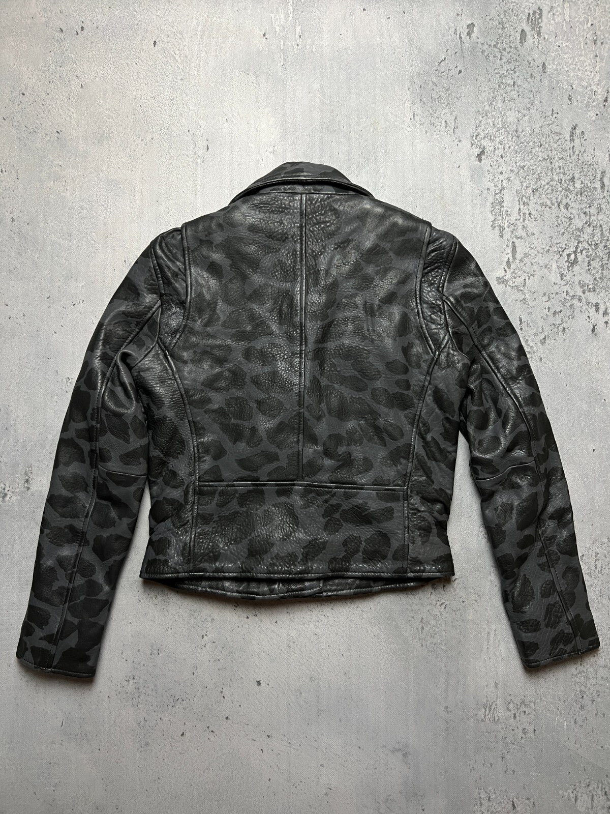 Superdry Yokohama Racing Rocker Cropped Leather Biker Jacket