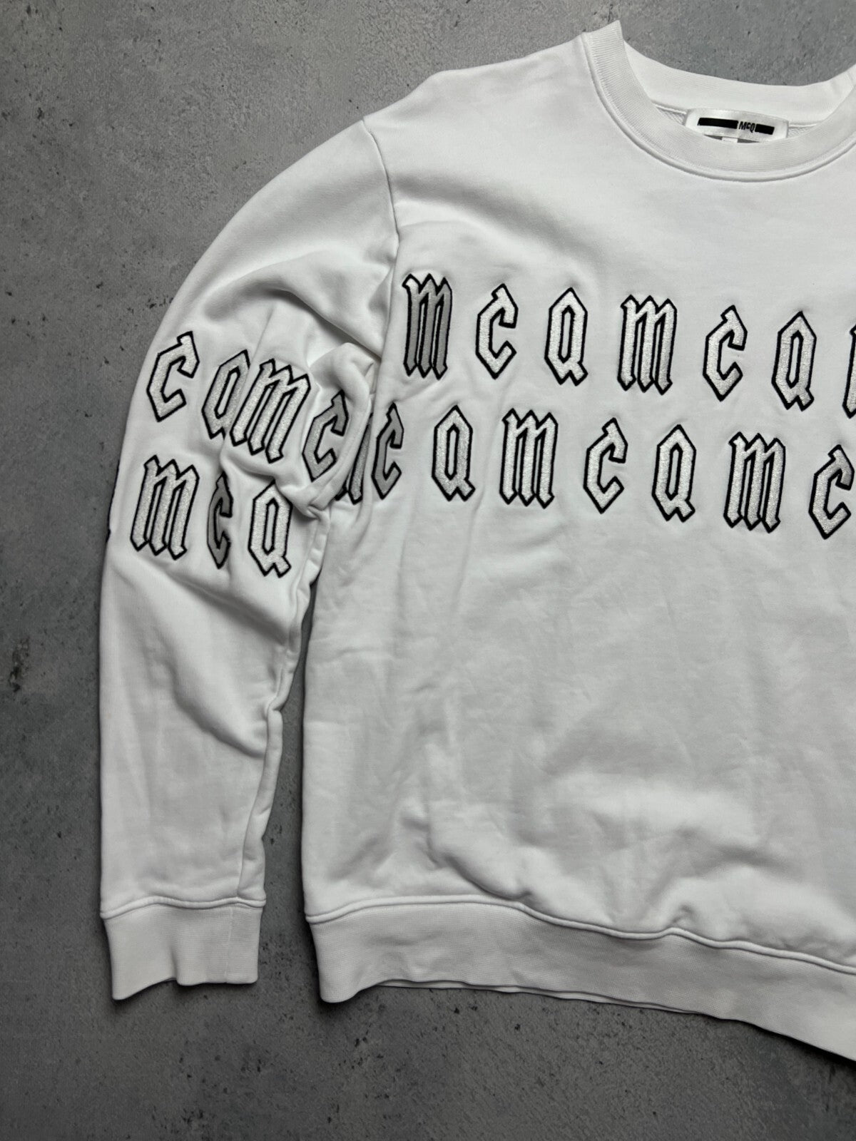 McQ Alexander McQueen Embroidered Repeated Monogram Big Logo