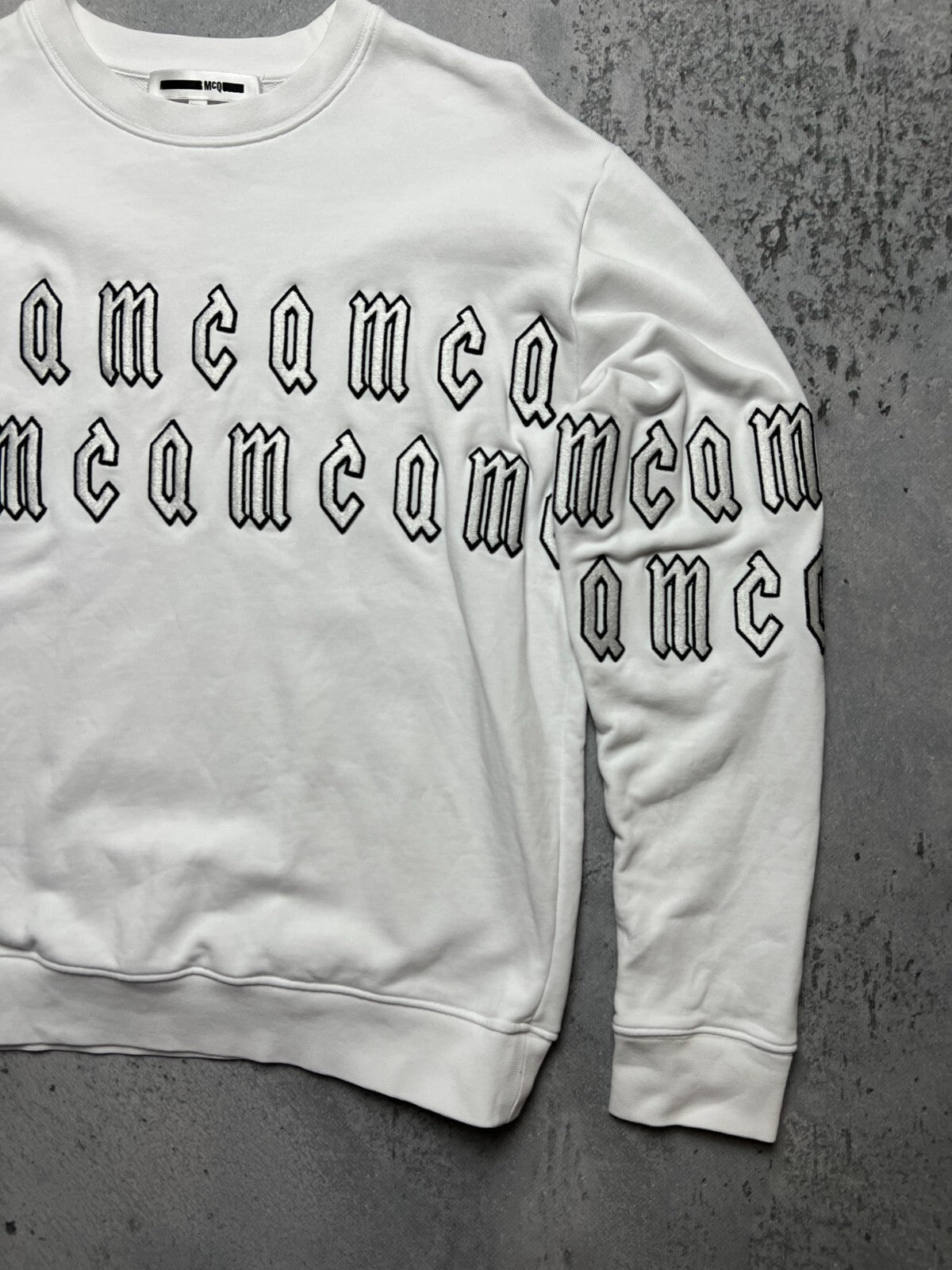 McQ Alexander McQueen Embroidered Repeated Monogram Big Logo