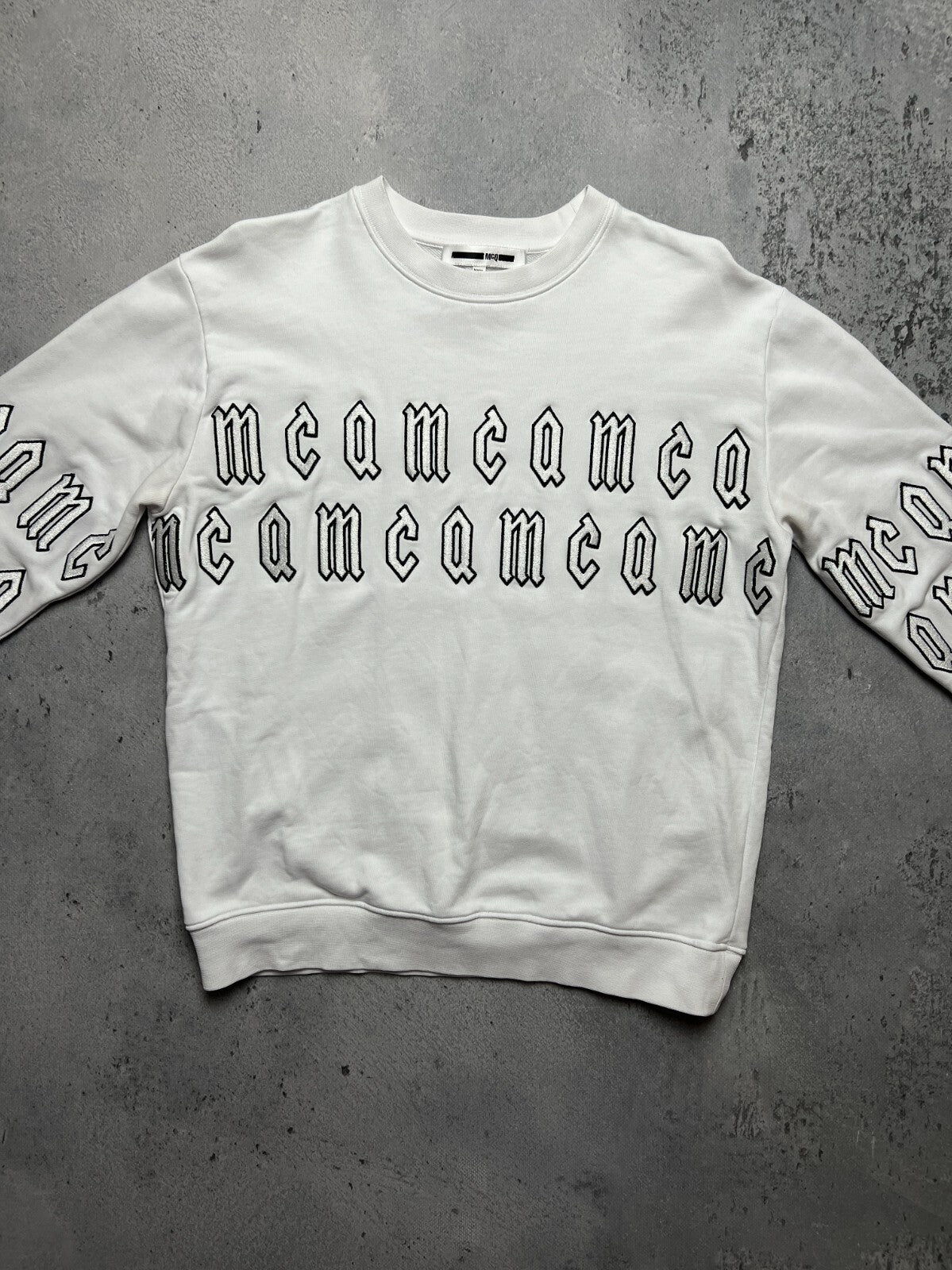 McQ Alexander McQueen Embroidered Repeated Monogram Big Logo
