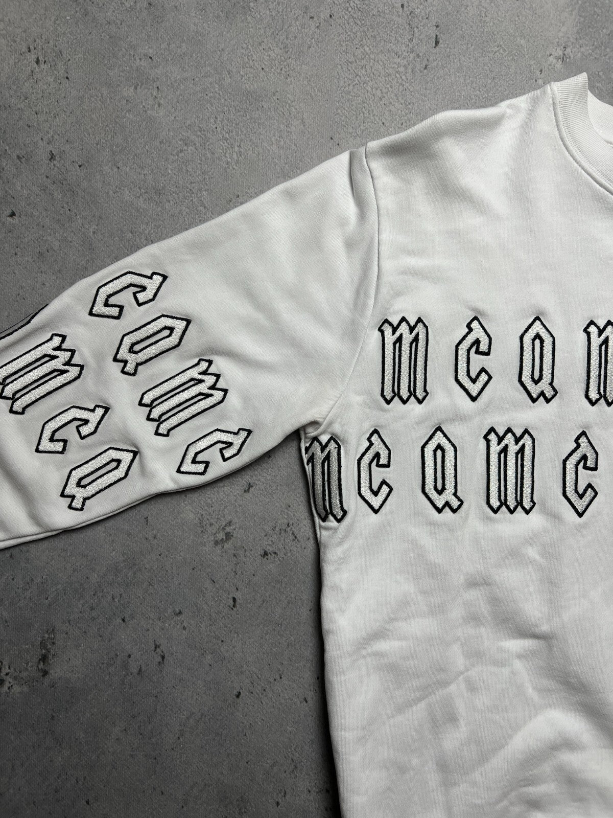 McQ Alexander McQueen Embroidered Repeated Monogram Big Logo