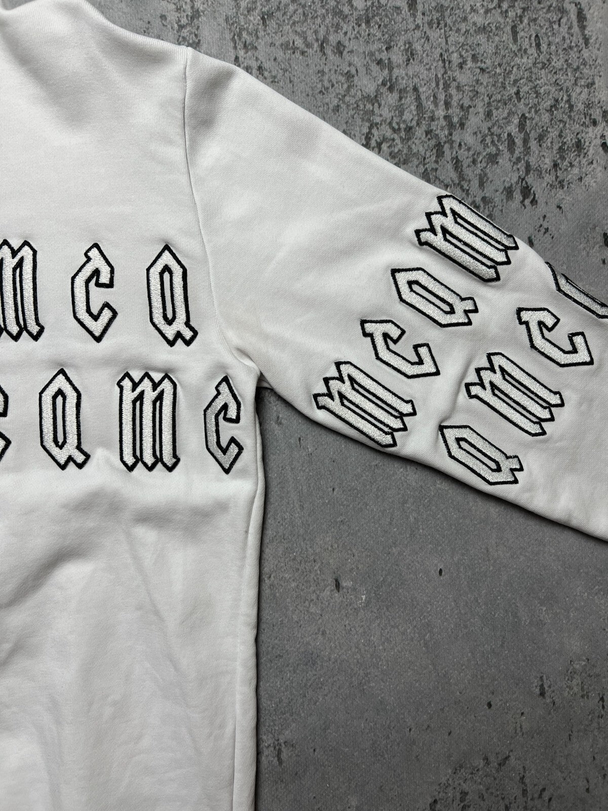 McQ Alexander McQueen Embroidered Repeated Monogram Big Logo