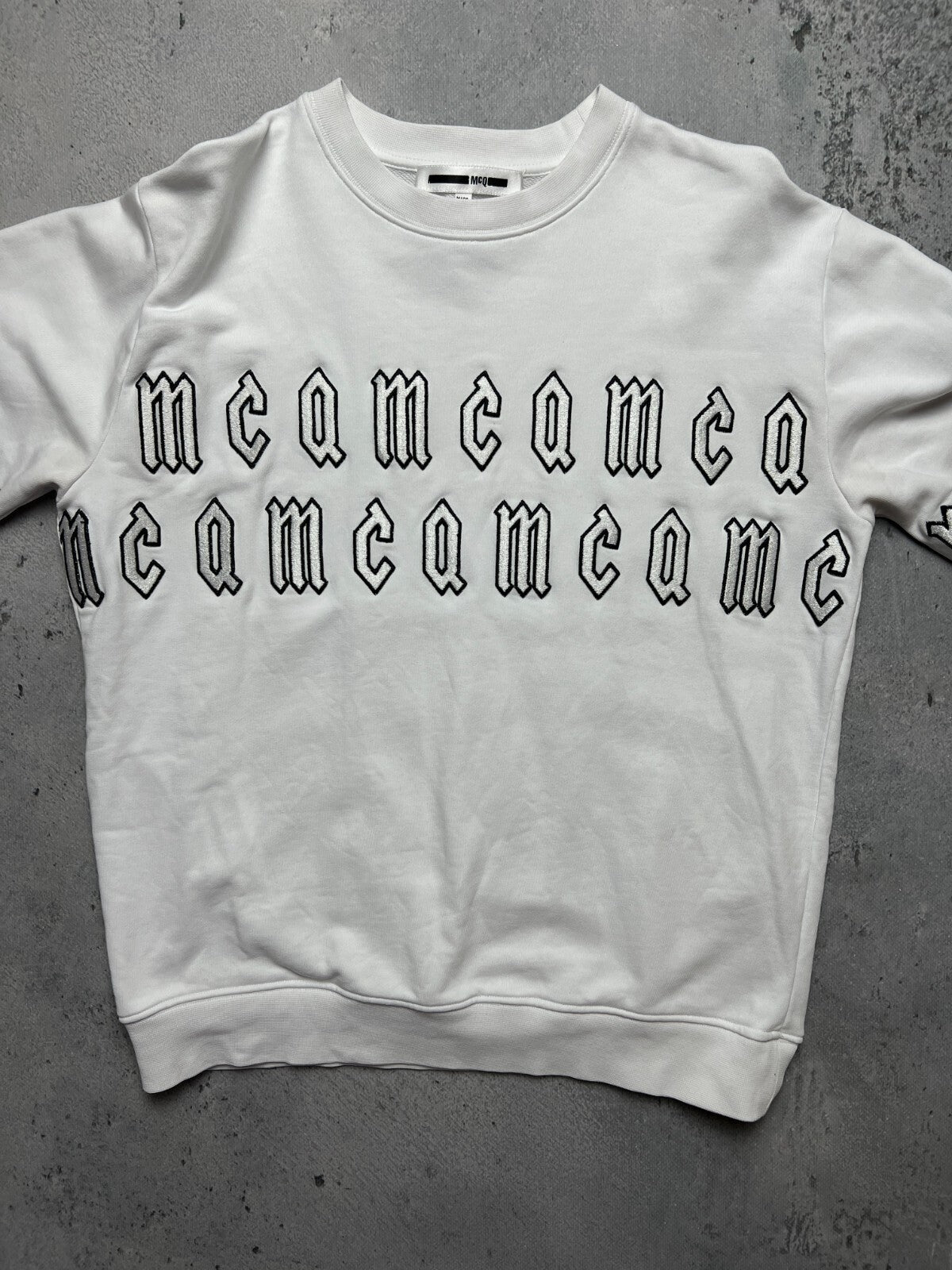 McQ Alexander McQueen Embroidered Repeated Monogram Big Logo