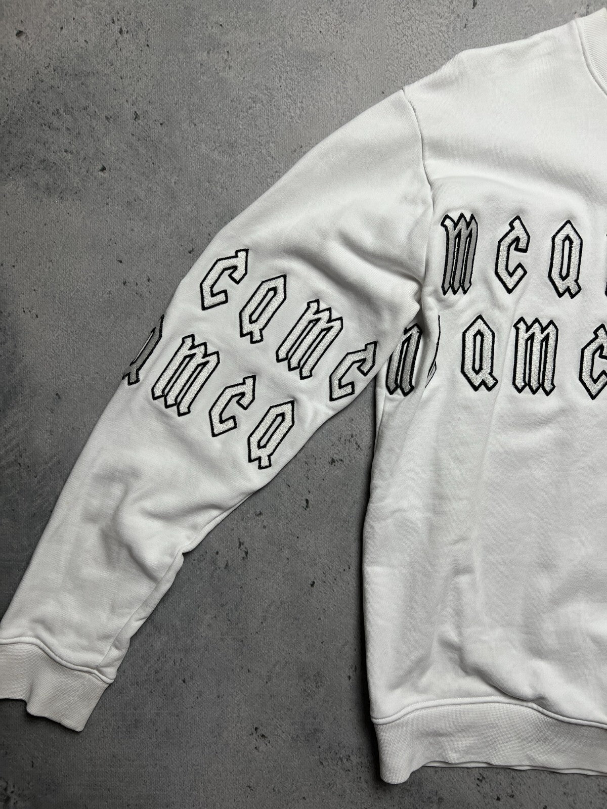 McQ Alexander McQueen Embroidered Repeated Monogram Big Logo