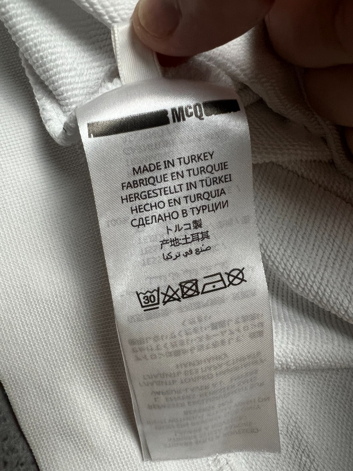 McQ Alexander McQueen Embroidered Repeated Monogram Big Logo