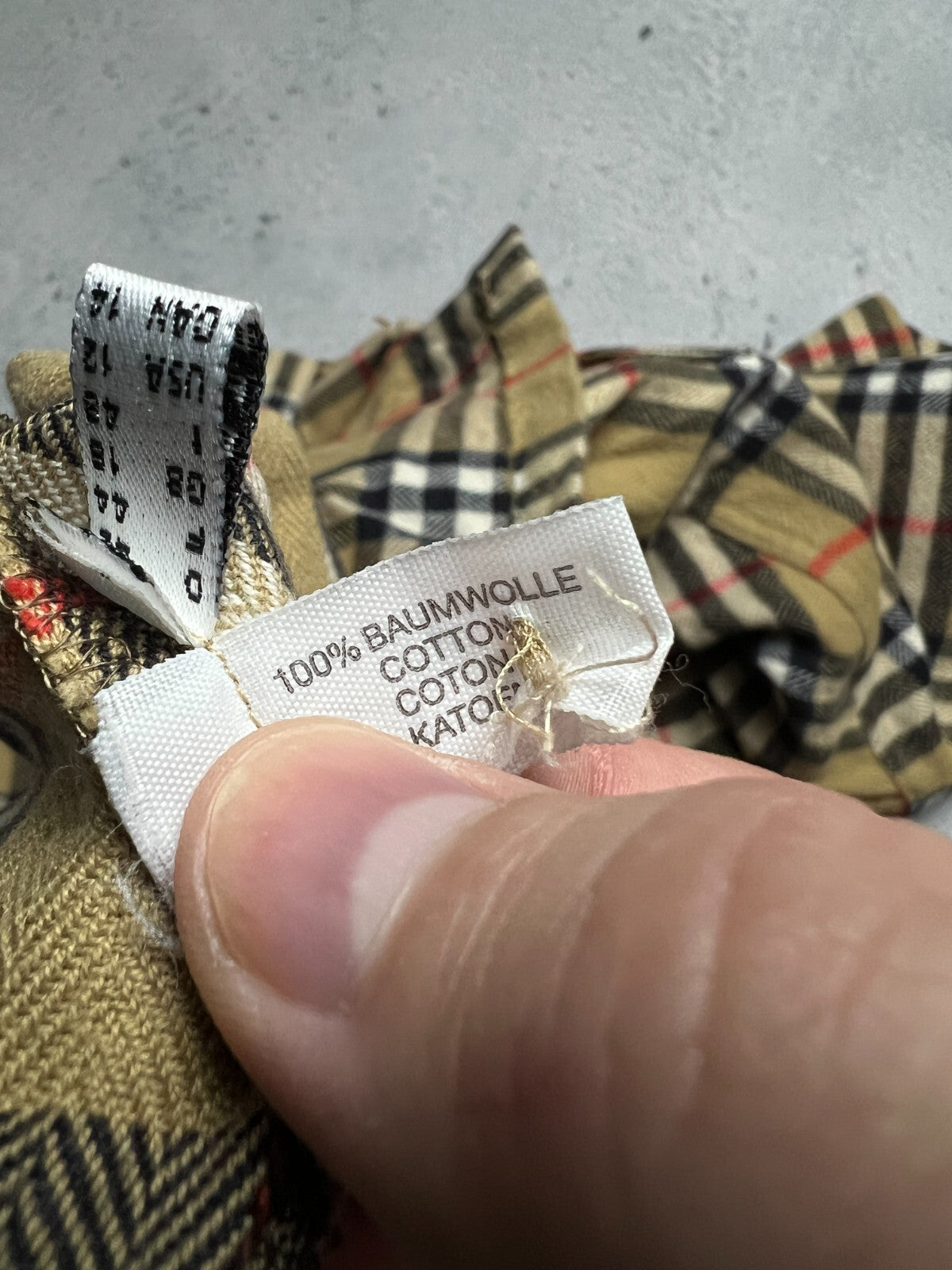 Vintage Burberry’s Shirt Button Up Nova Check Custom Casual