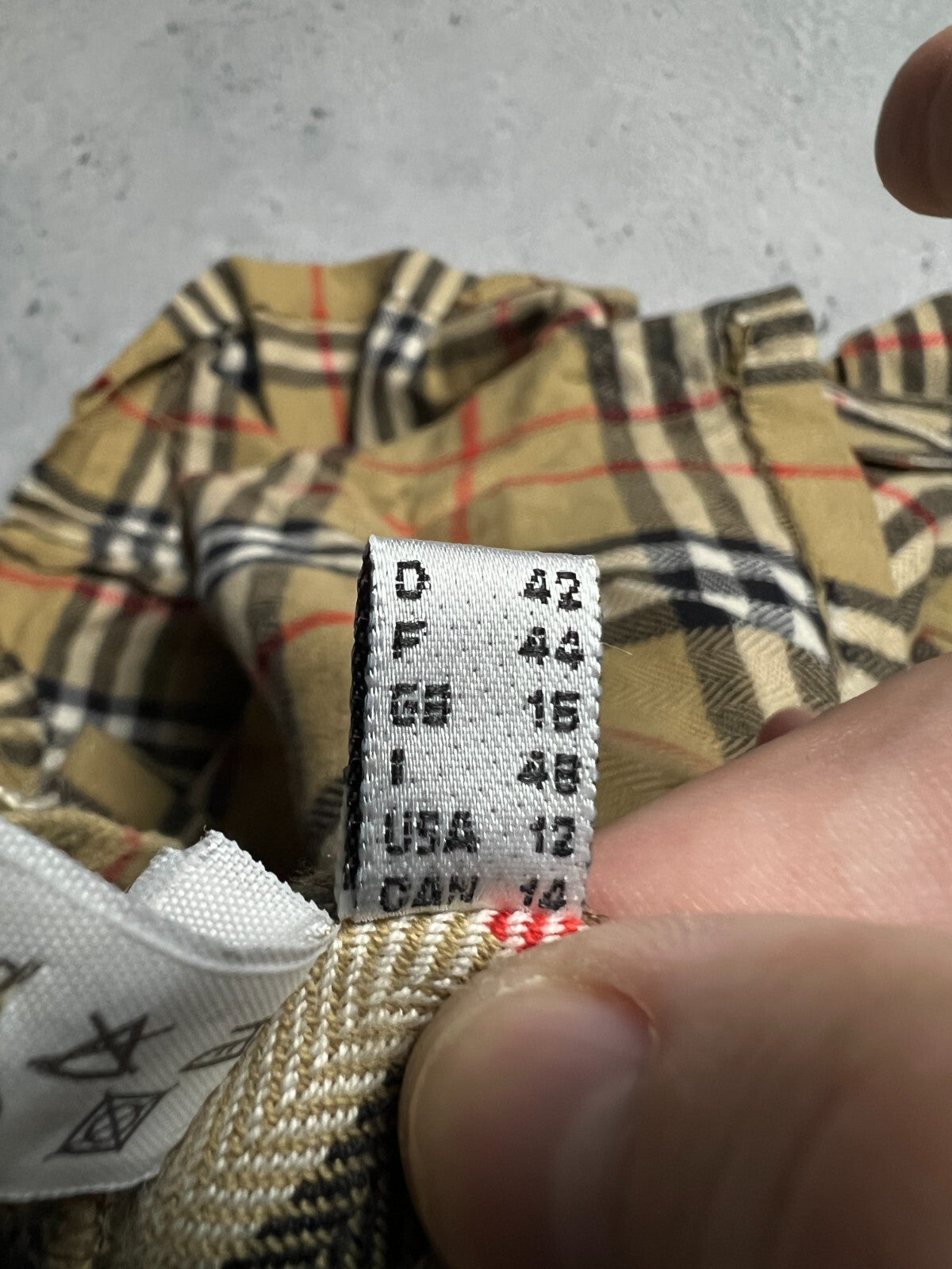 Vintage Burberry’s Shirt Button Up Nova Check Custom Casual