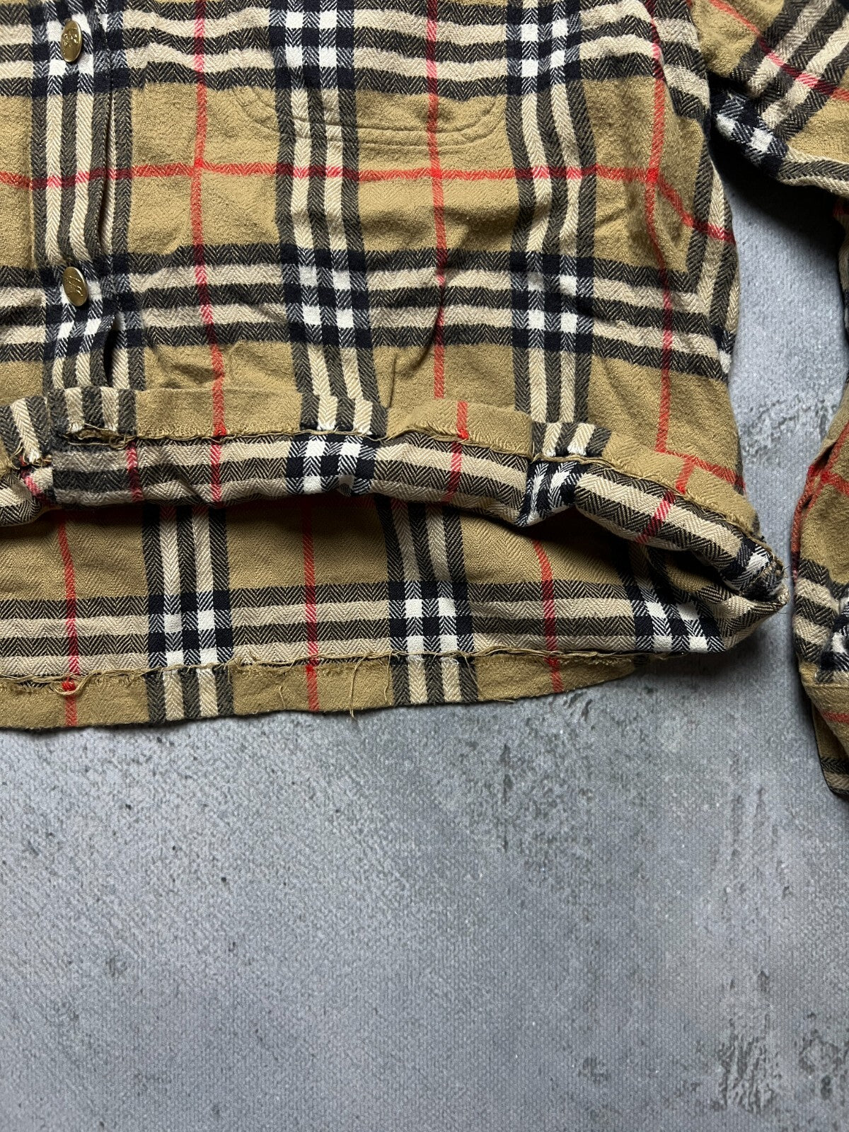 Vintage Burberry’s Shirt Button Up Nova Check Custom Casual