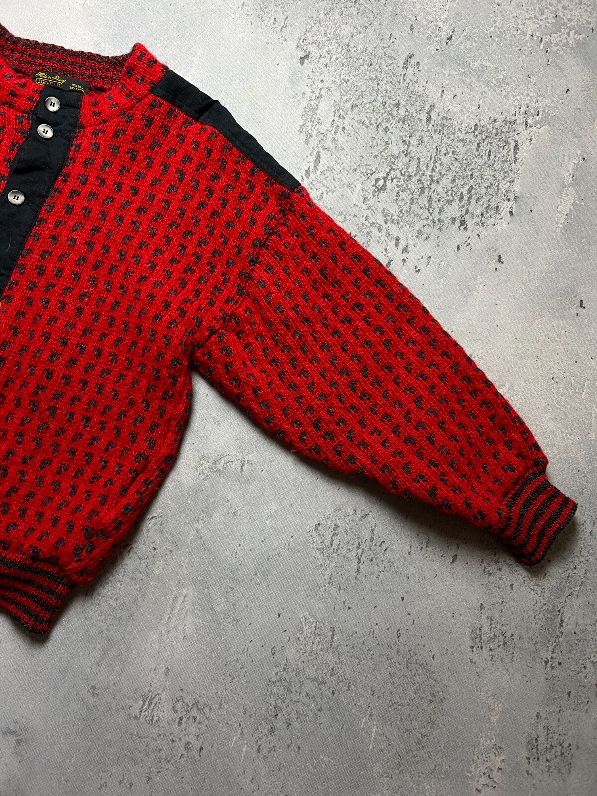 Vintage Devold Made In Norway Crazy Wool Warm Sweater y2k