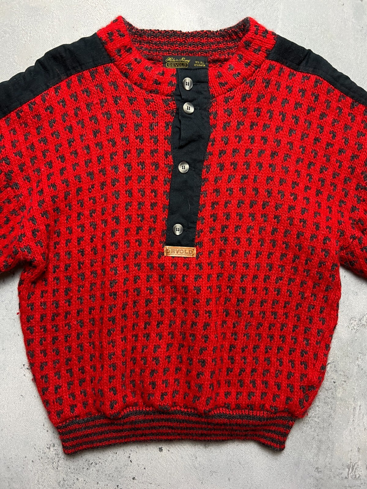 Vintage Devold Made In Norway Crazy Wool Warm Sweater y2k