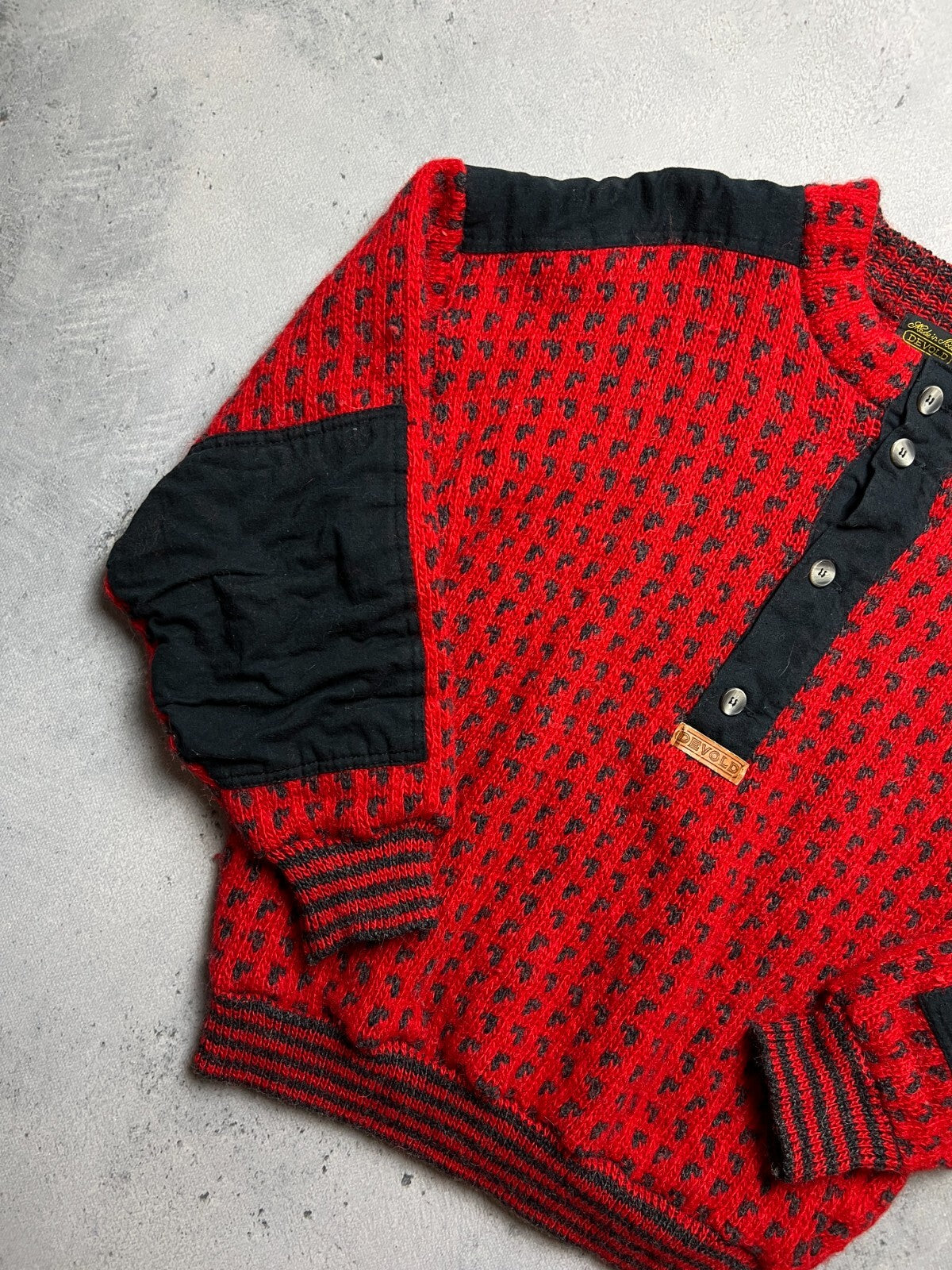 Vintage Devold Made In Norway Crazy Wool Warm Sweater y2k