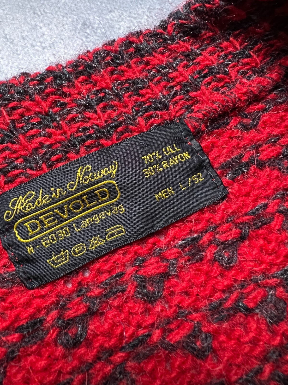Vintage Devold Made In Norway Crazy Wool Warm Sweater y2k