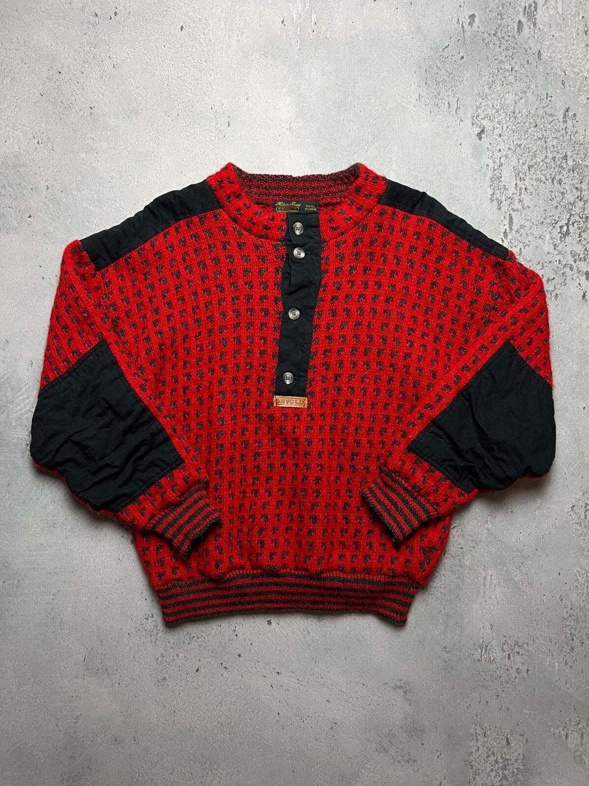 Vintage Devold Made In Norway Crazy Wool Warm Sweater y2k
