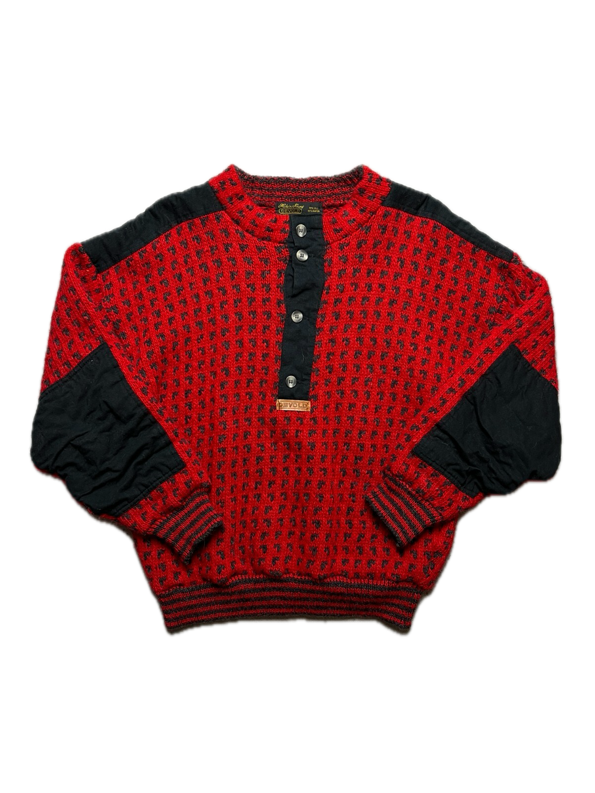 Vintage Devold Made In Norway Crazy Wool Warm Sweater y2k