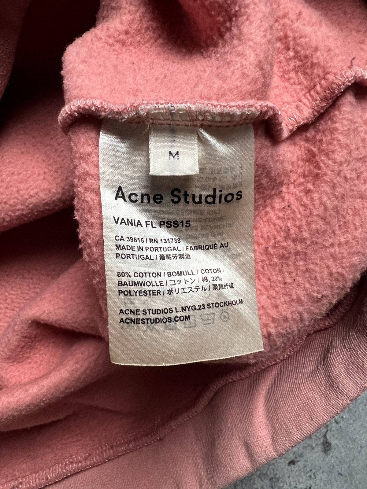 Acne Studios Pink Hoodie Vania FL PSS15 Opium Avant Garde