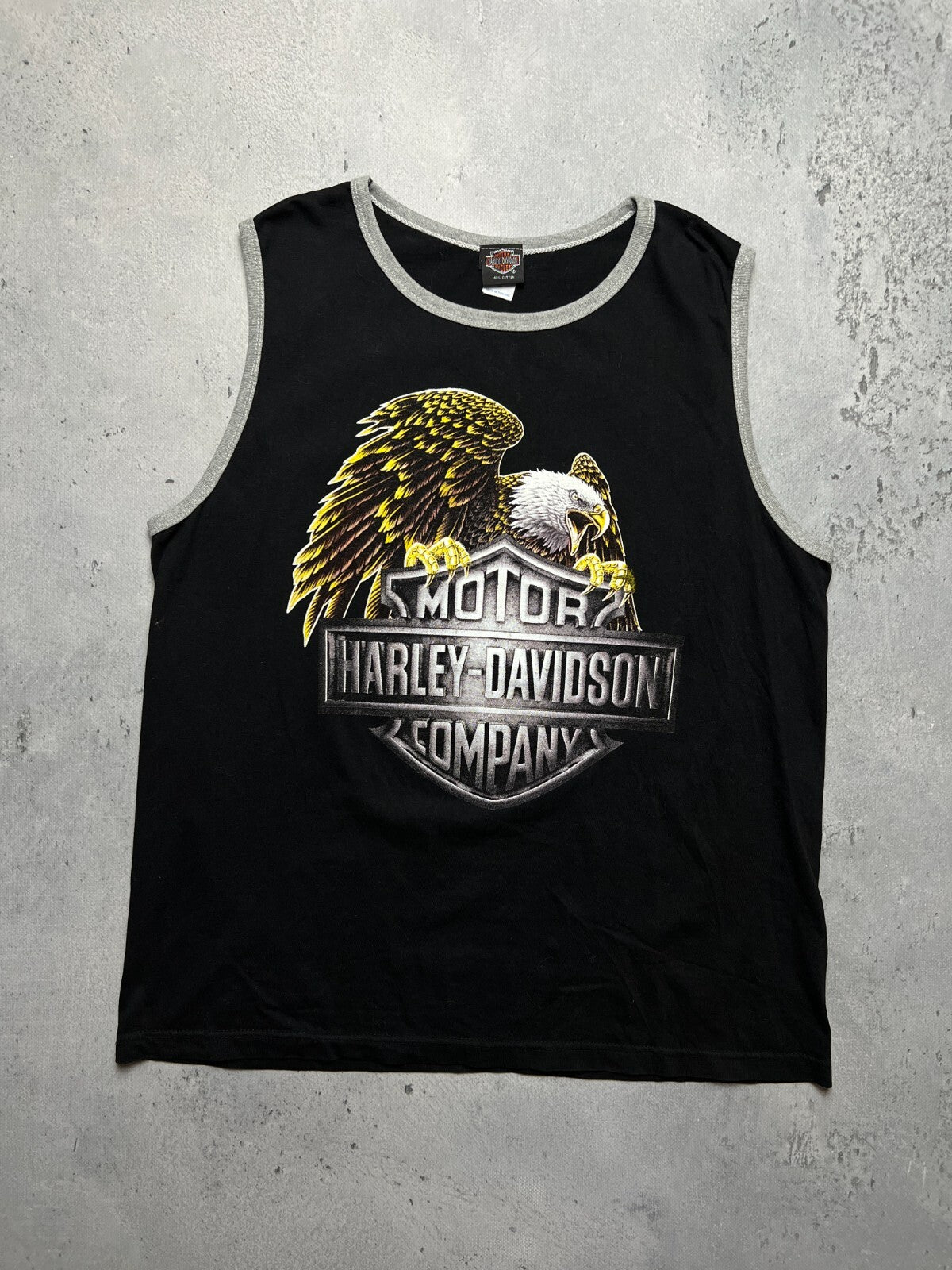 3d Emblem Harley Davidson 90s Vintage Eagle Tank Tee USA y2k