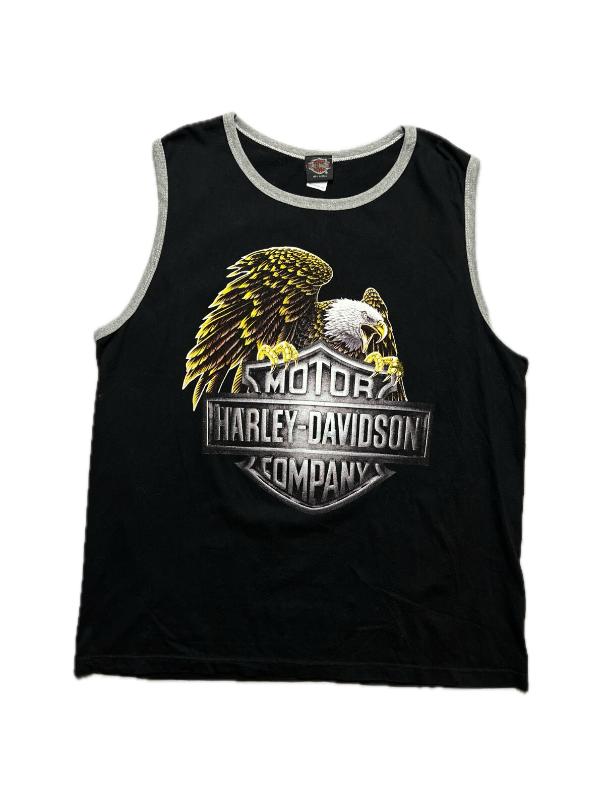 3d Emblem Harley Davidson 90s Vintage Eagle Tank Tee USA y2k