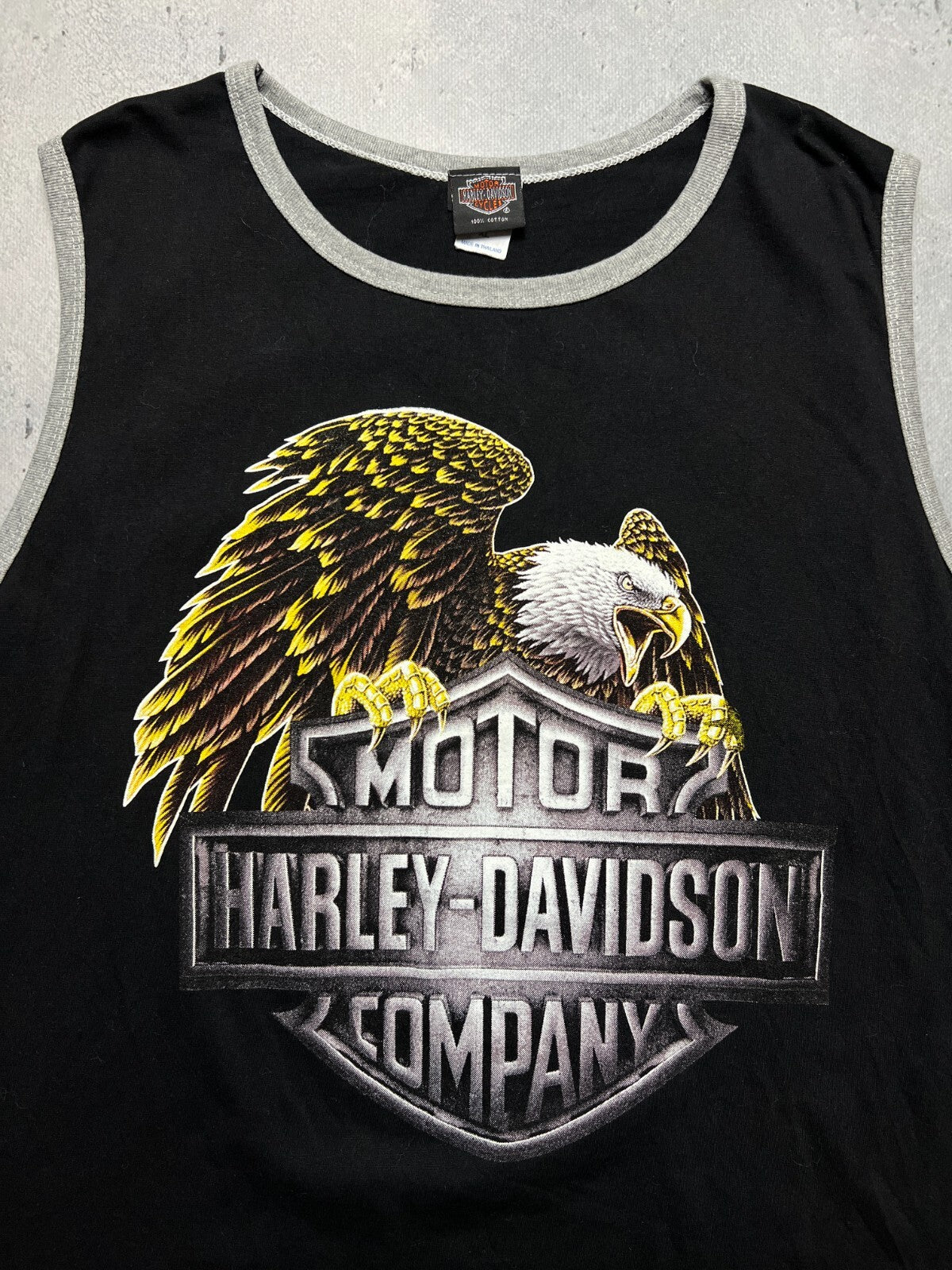 3d Emblem Harley Davidson 90s Vintage Eagle Tank Tee USA y2k