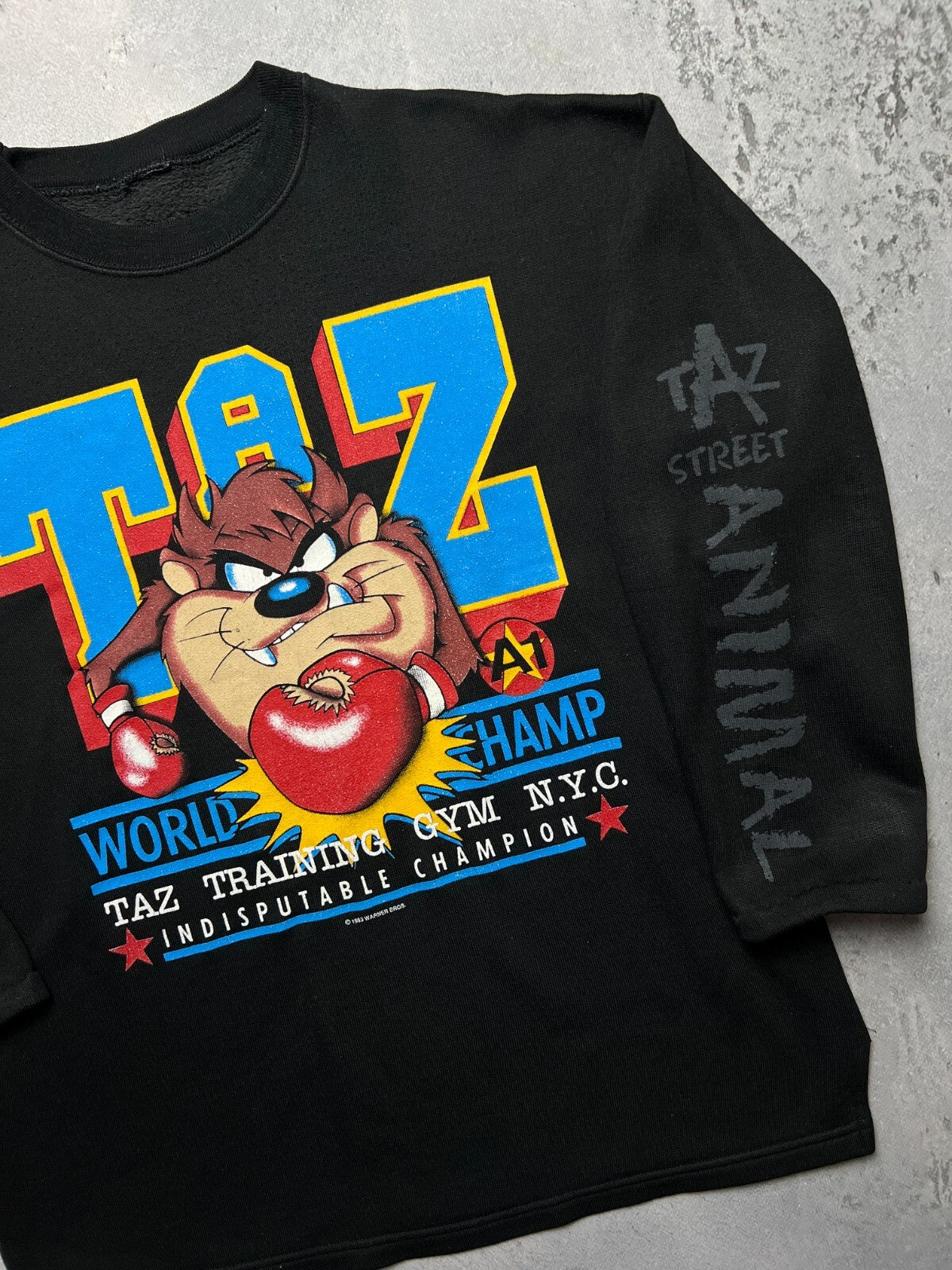 Vintage 1993 Warner Bros Tazmanian Devil Crewneck y2k USA