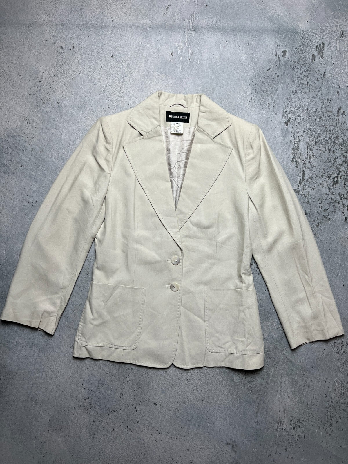 Vintage Ann Demeulemeester Outer Blazer Jacket Size 40