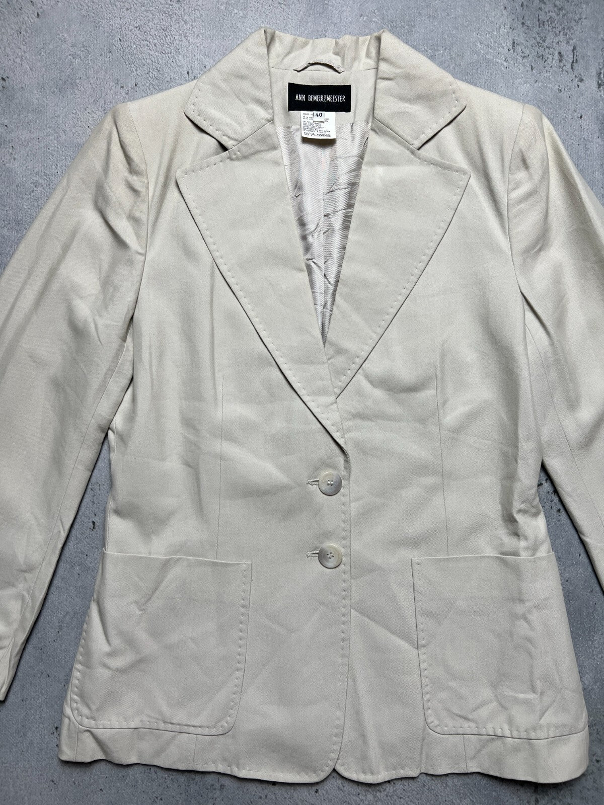 Vintage Ann Demeulemeester Outer Blazer Jacket Size 40