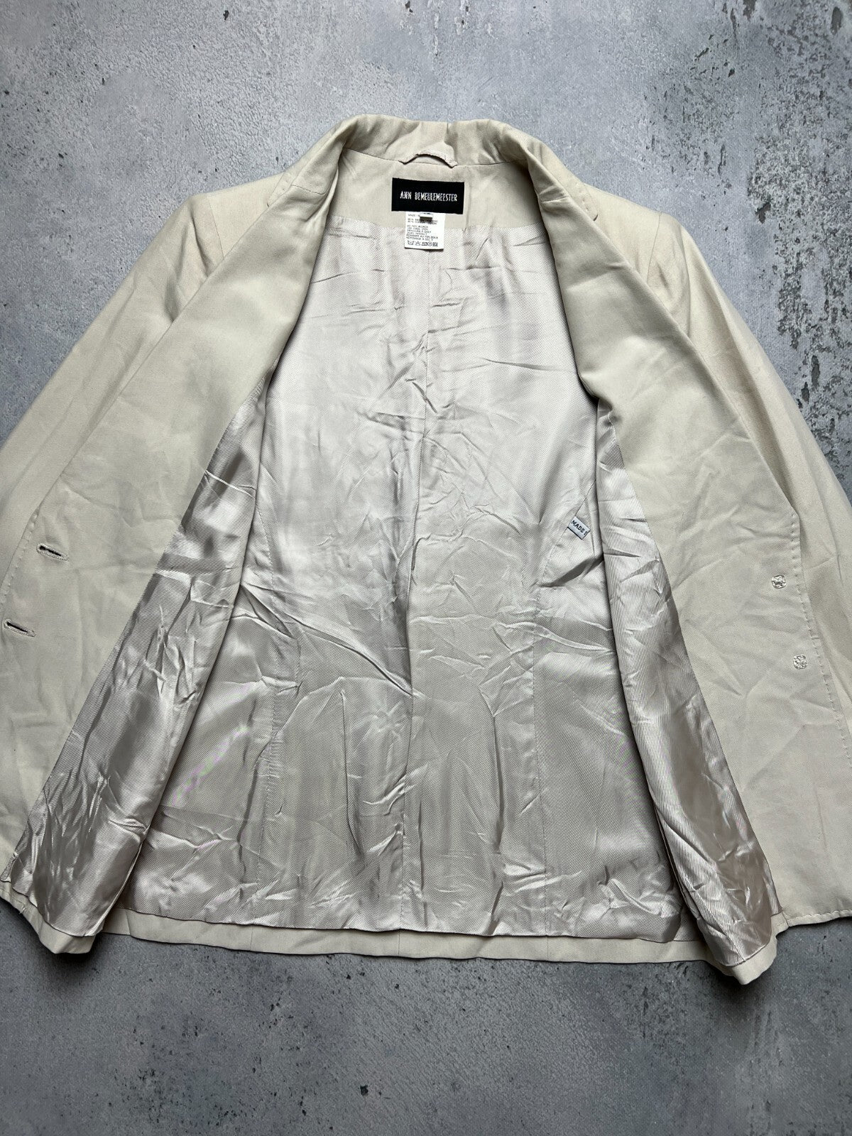 Vintage Ann Demeulemeester Outer Blazer Jacket Size 40