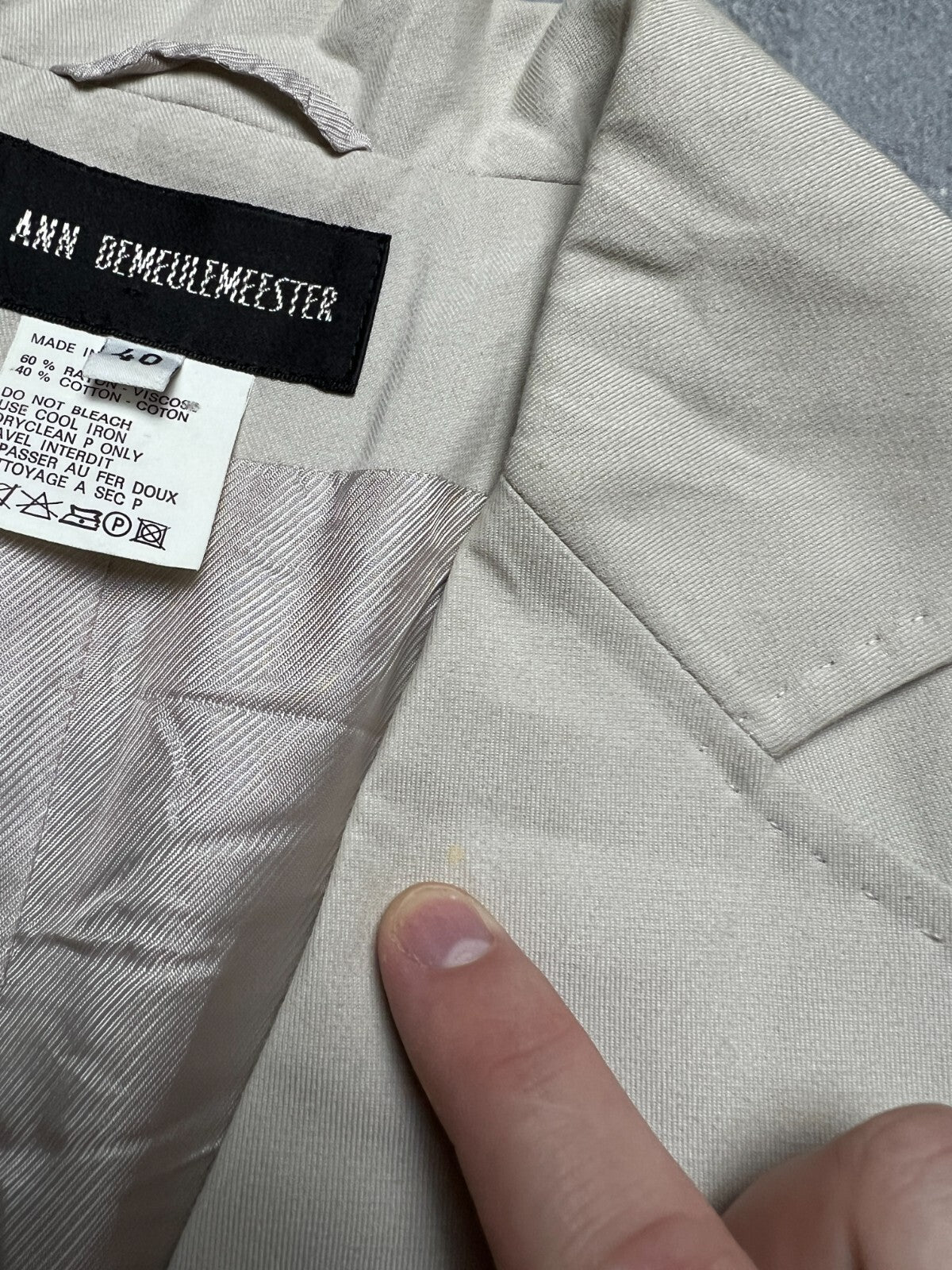 Vintage Ann Demeulemeester Outer Blazer Jacket Size 40