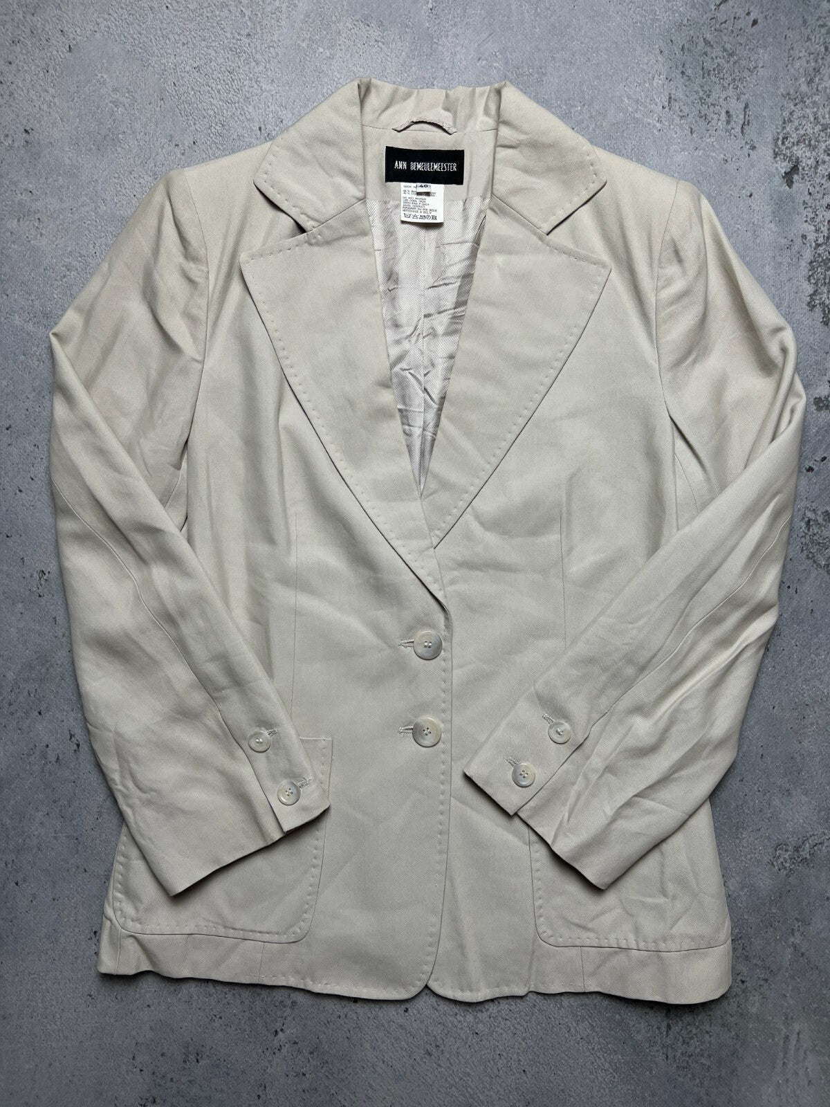 Vintage Ann Demeulemeester Outer Blazer Jacket Size 40