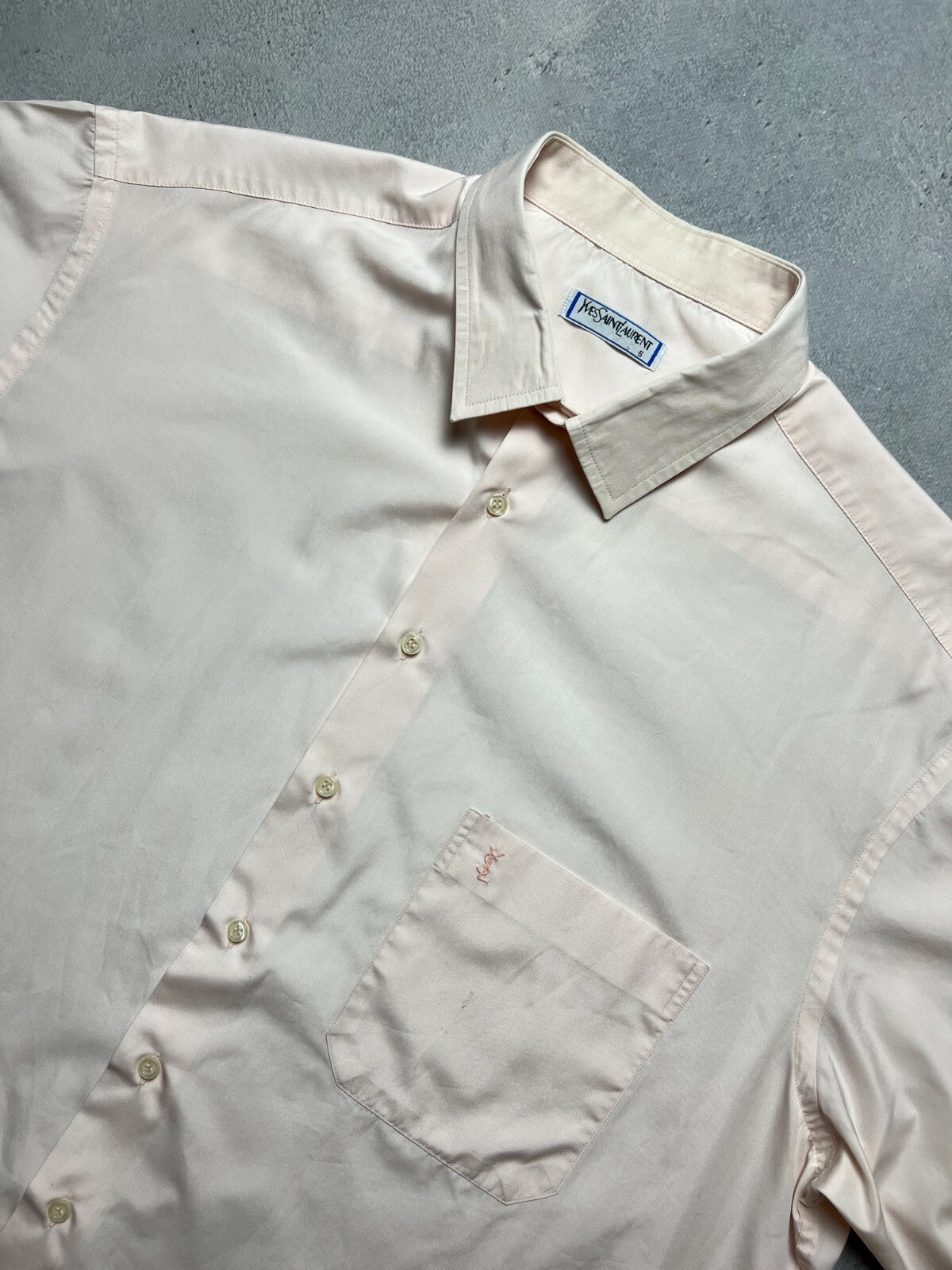 YSL Shirt Cotton Yves Saint Laurent Summer Shirtsleeve 90s