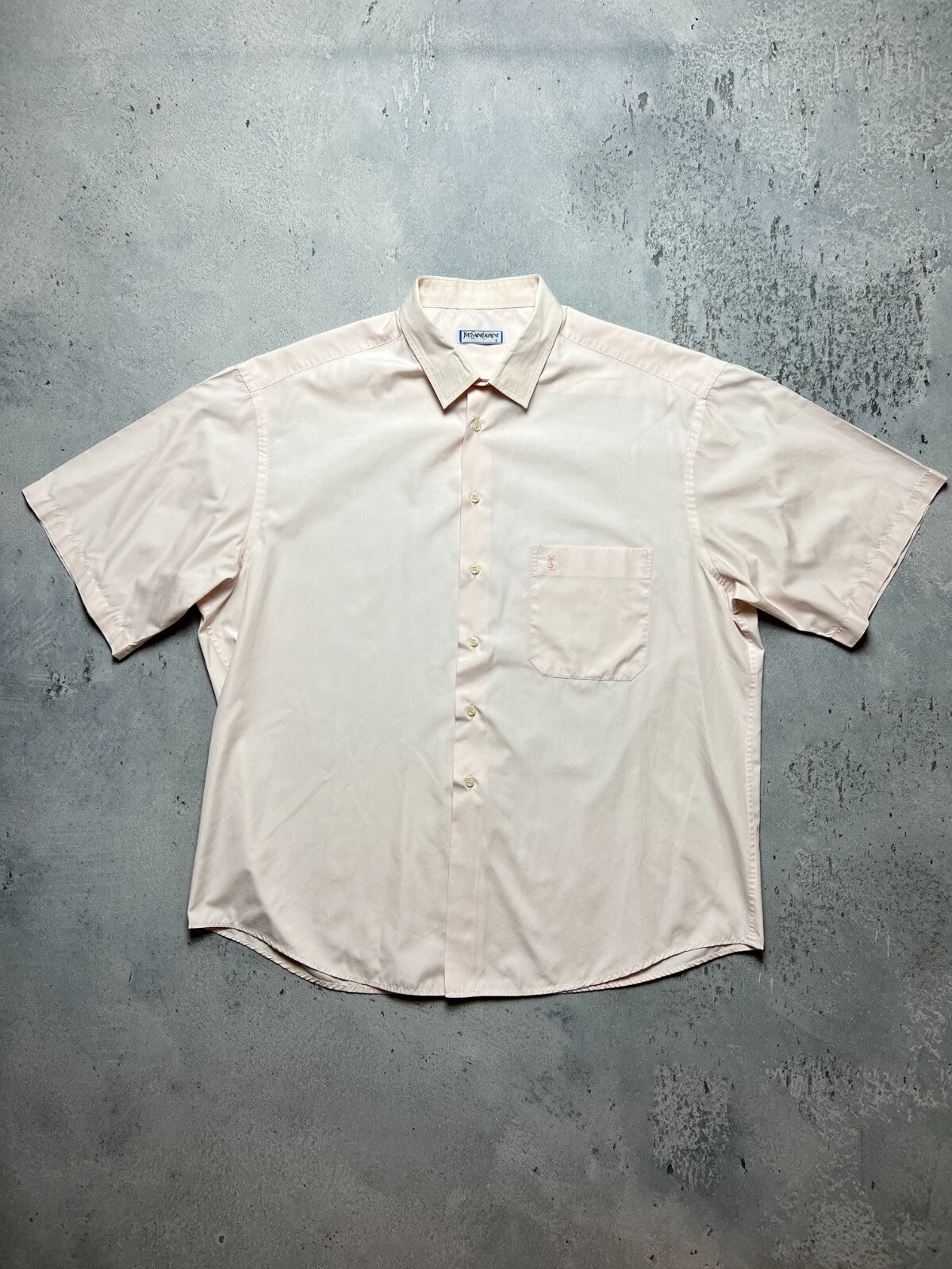 YSL Shirt Cotton Yves Saint Laurent Summer Shirtsleeve 90s