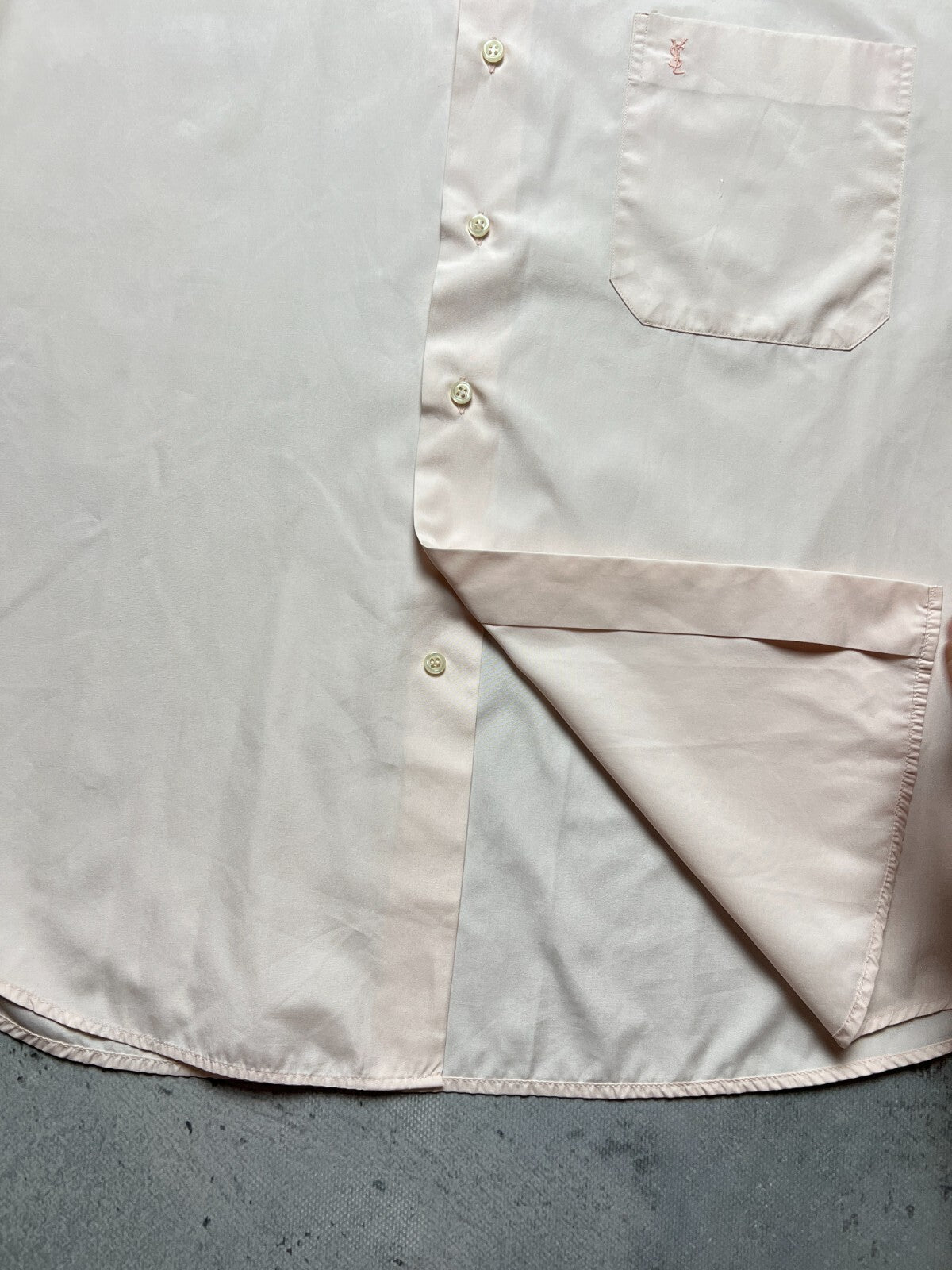 YSL Shirt Cotton Yves Saint Laurent Summer Shirtsleeve 90s