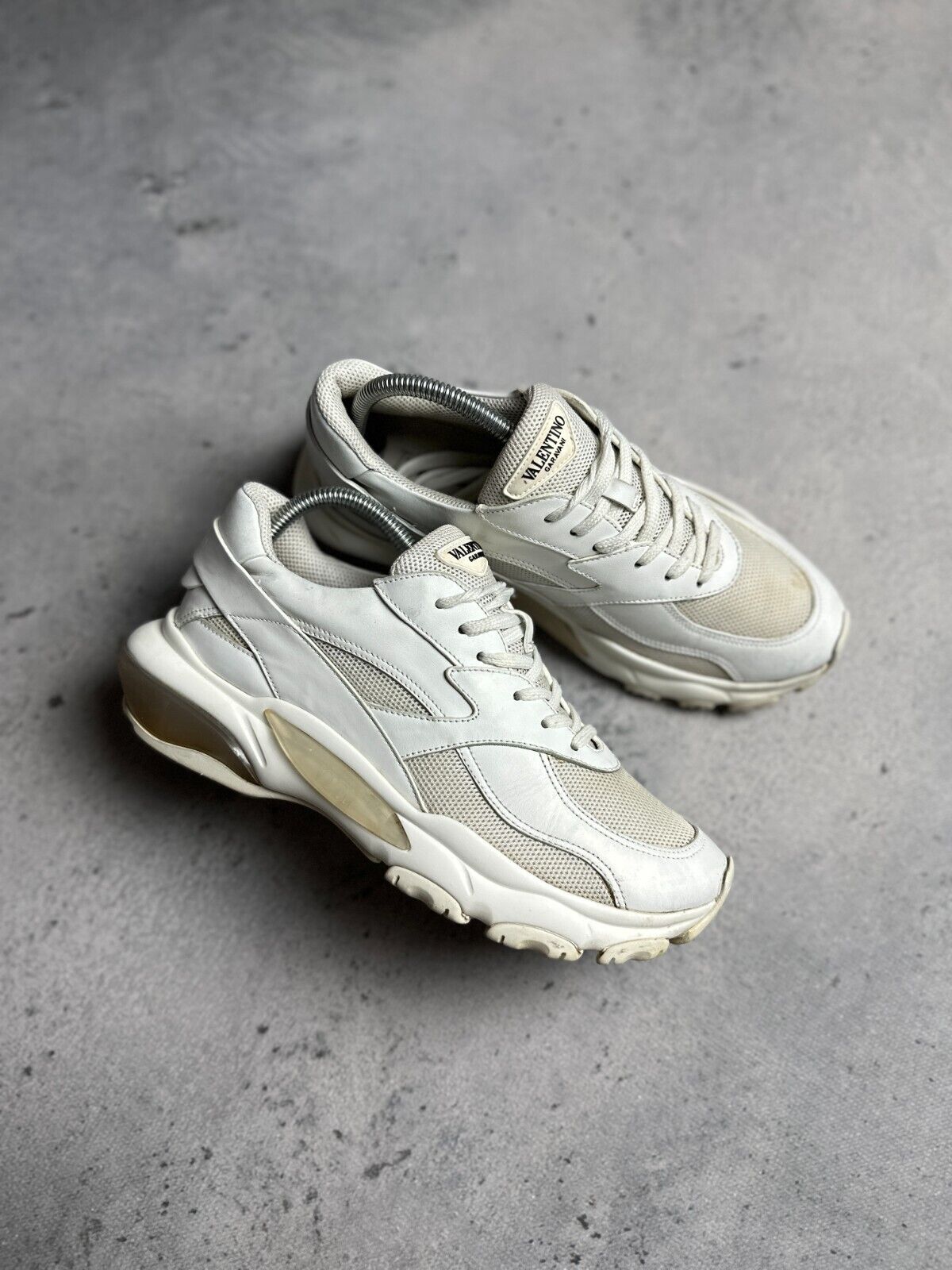 Valentino Sneakers Bounce Raised Sole Low Top Trainers White