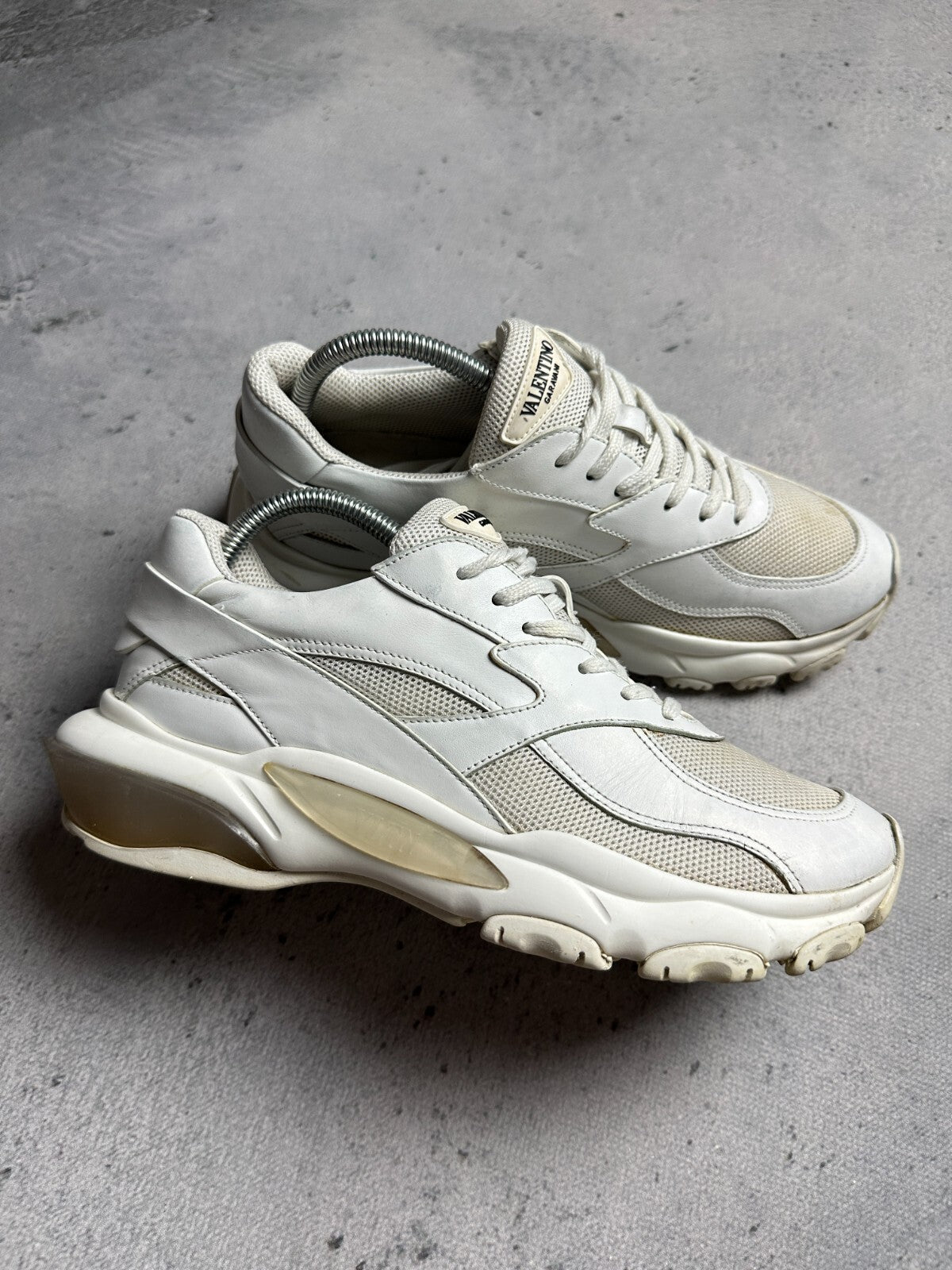 Valentino Sneakers Bounce Raised Sole Low Top Trainers White