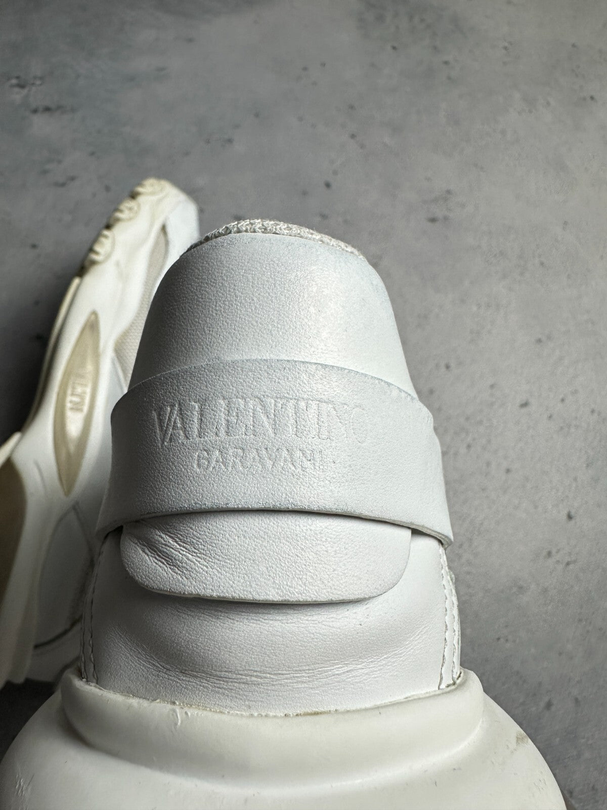 Valentino Sneakers Bounce Raised Sole Low Top Trainers White
