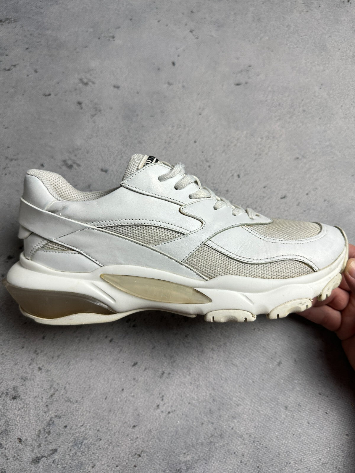 Valentino Sneakers Bounce Raised Sole Low Top Trainers White