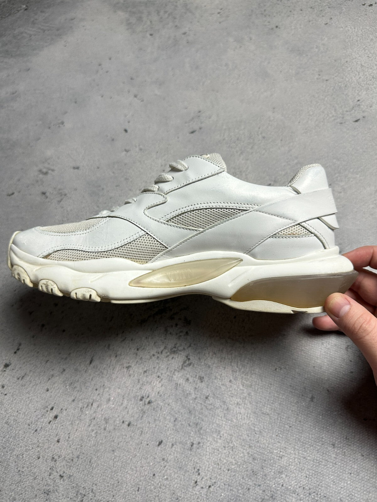 Valentino Sneakers Bounce Raised Sole Low Top Trainers White
