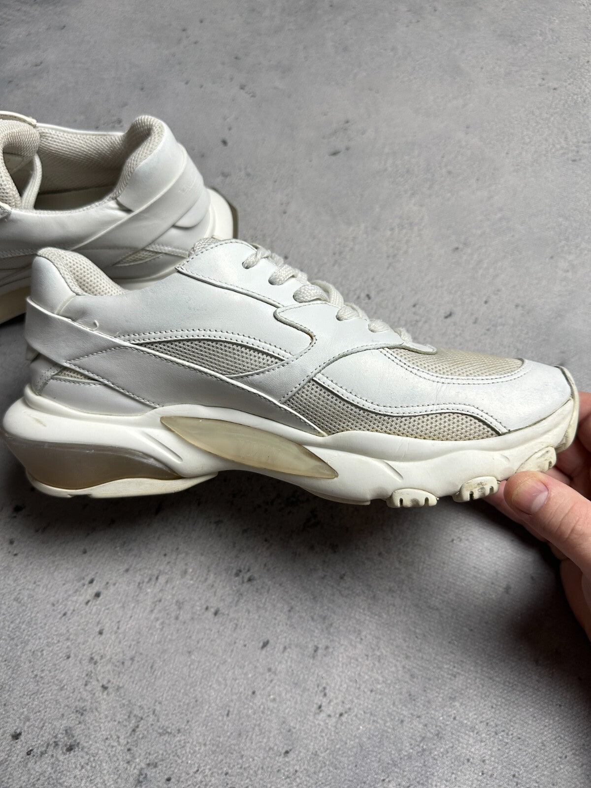 Valentino Sneakers Bounce Raised Sole Low Top Trainers White