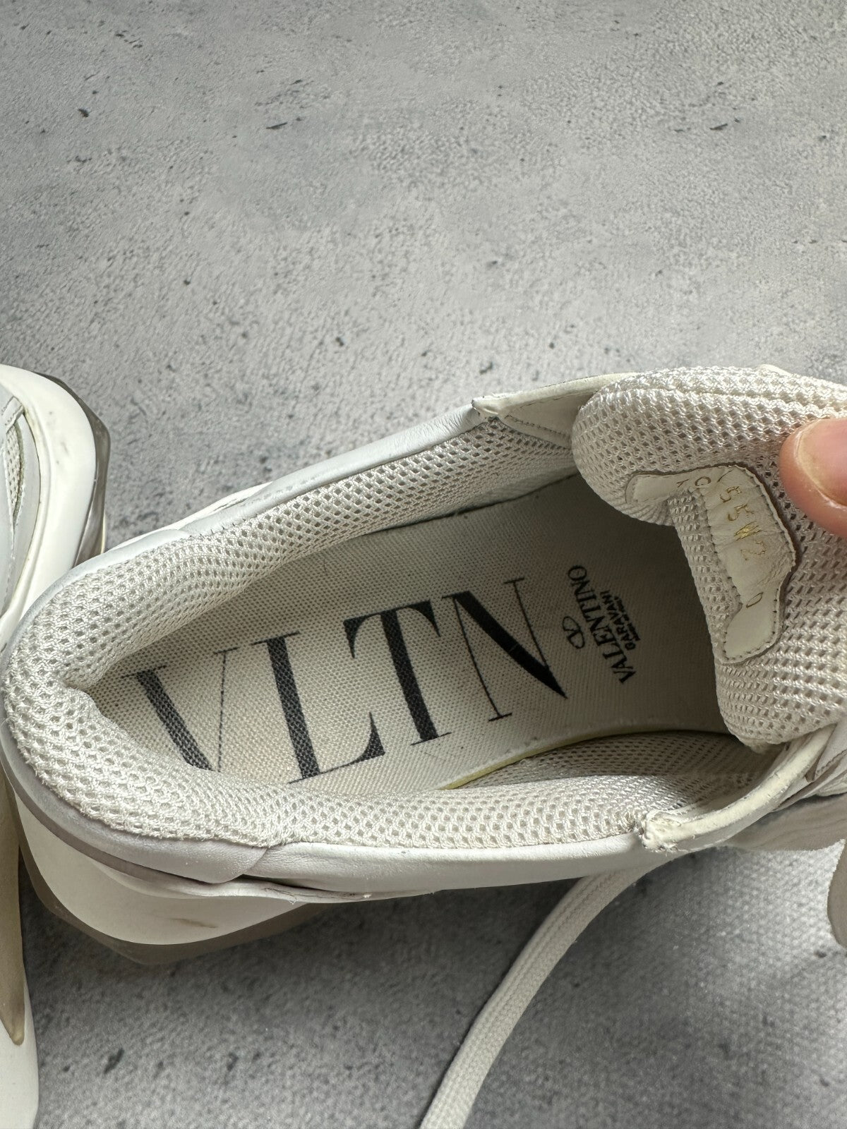 Valentino Sneakers Bounce Raised Sole Low Top Trainers White