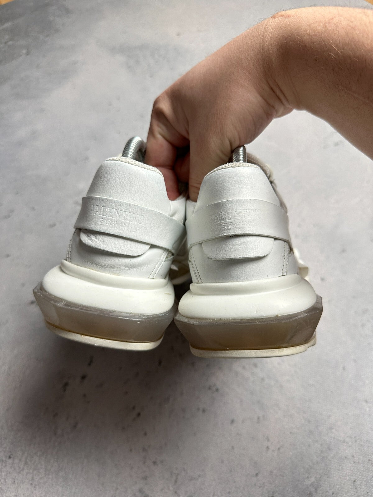 Valentino Sneakers Bounce Raised Sole Low Top Trainers White