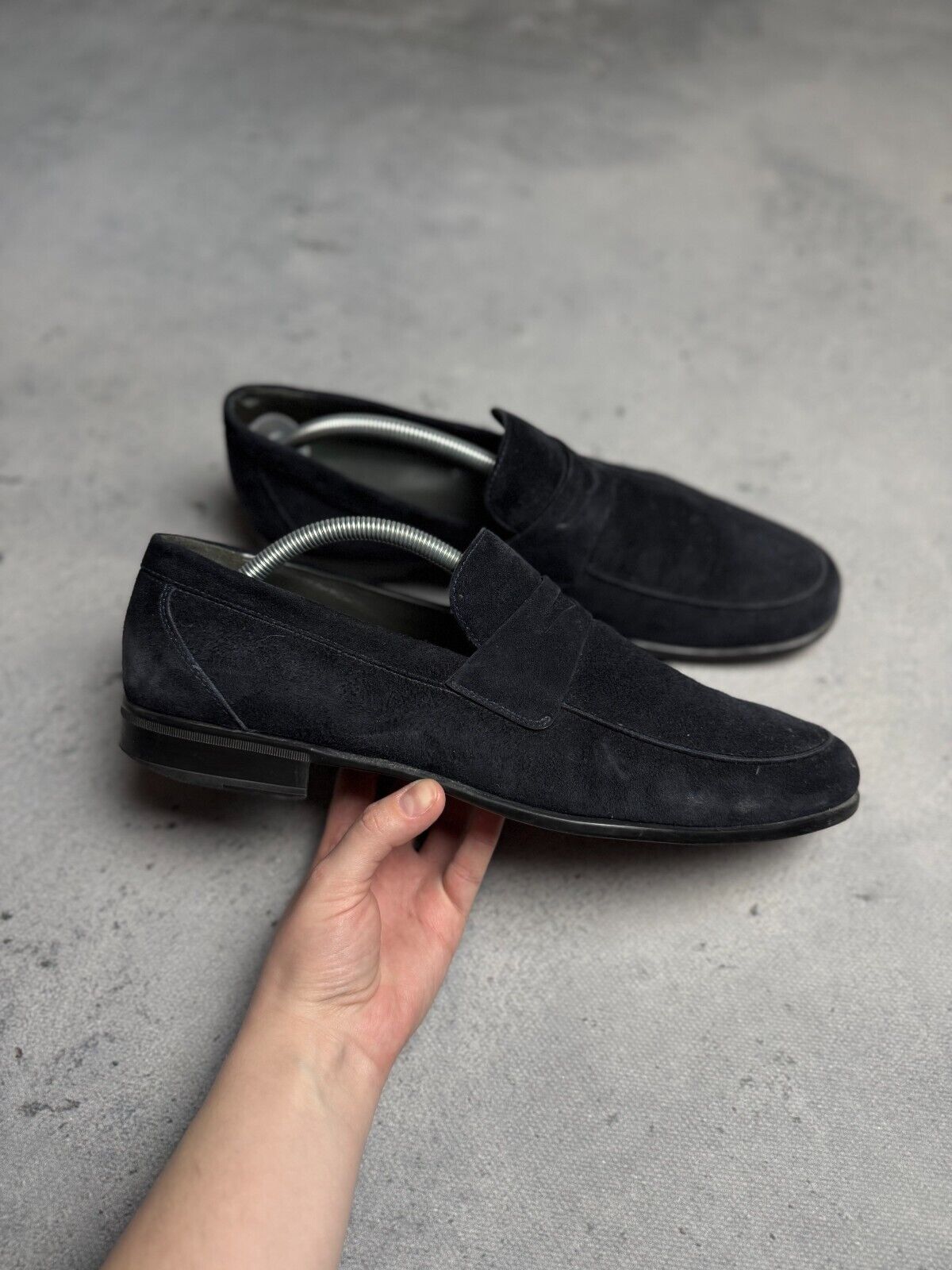 Moreschi 40131 Graz Suede Loafer Shoes Italy Lux Quality