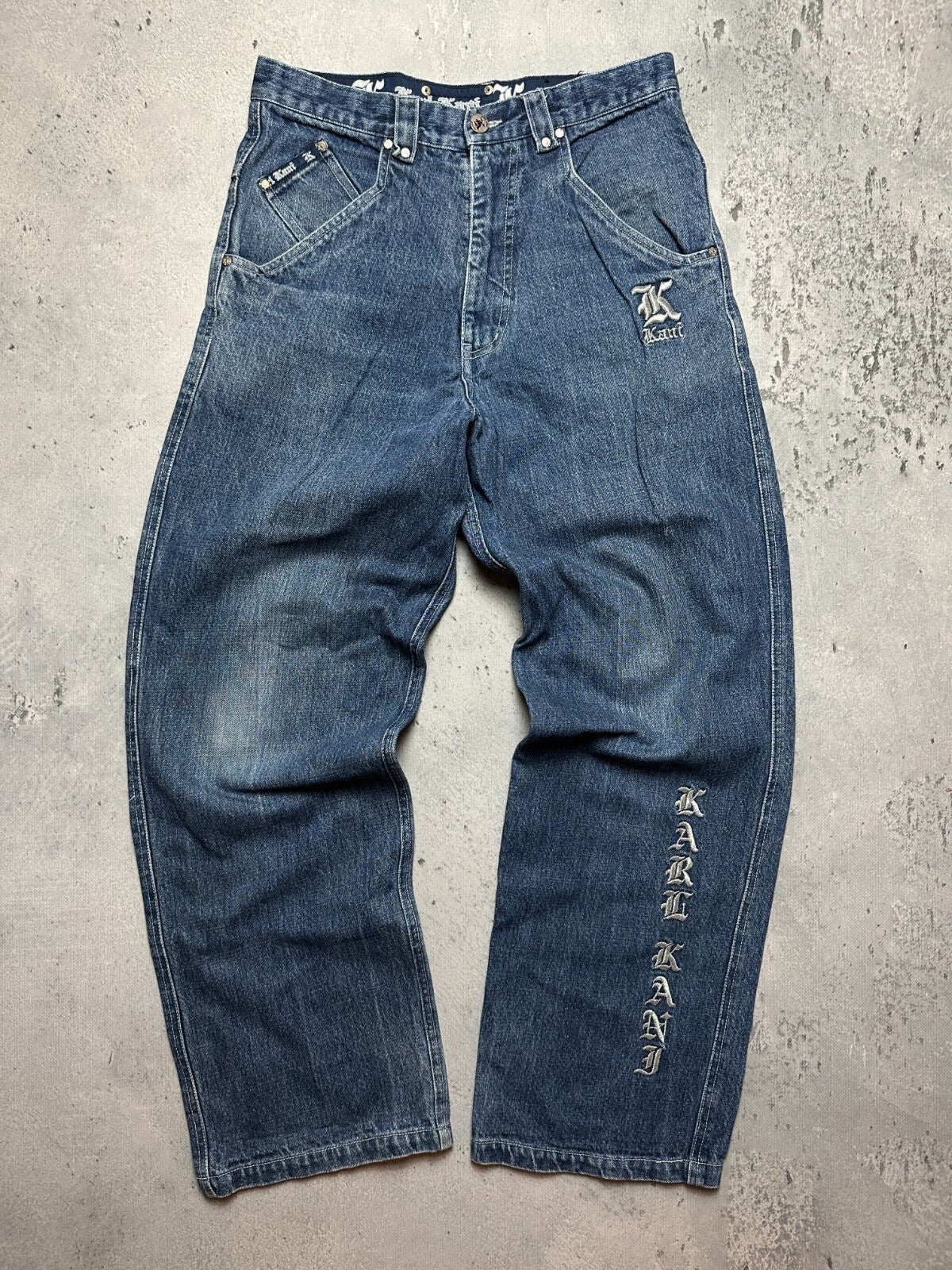Rare Design Karl Kani Vintage 90s Rap Archive Jeans Wide Pants y2k Baggy 1900s