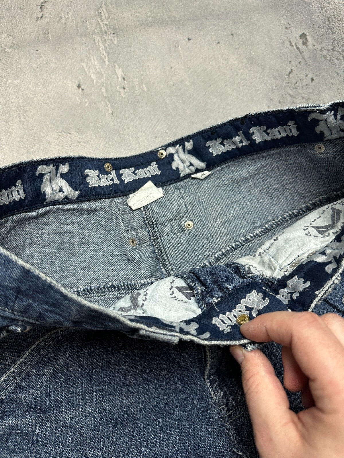 Rare Design Karl Kani Vintage 90s Rap Archive Jeans Wide Pants y2k Baggy 1900s