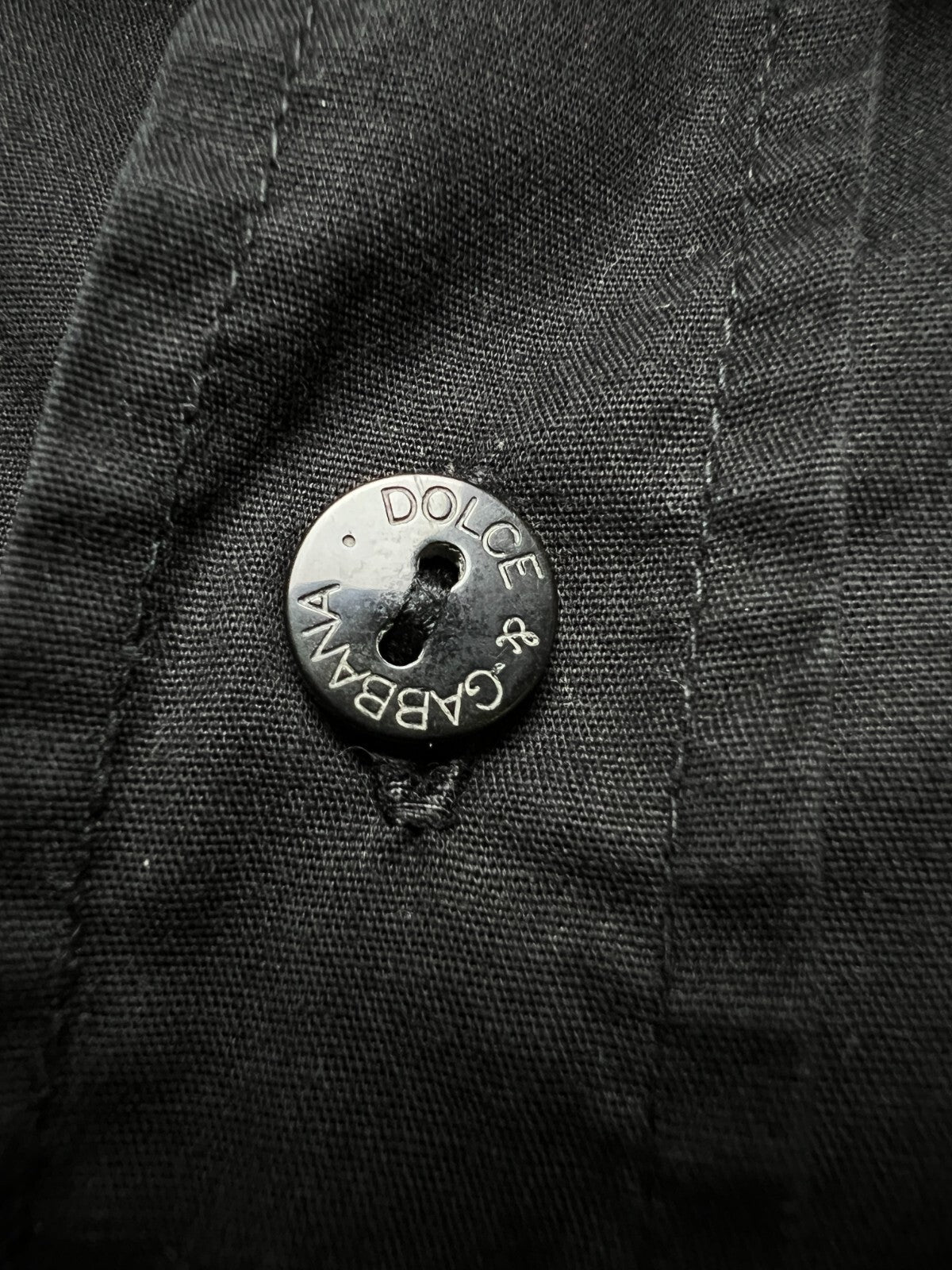 Dolce & Gabbana Vintage Full Black Long Sleeve Shirt Lux y2k
