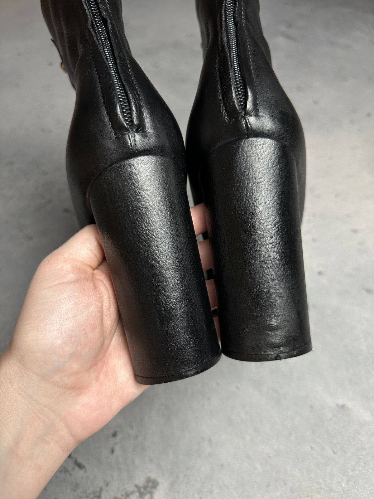 Casadei Laced Platform Ankle Leather Boots Italy 00s Hype