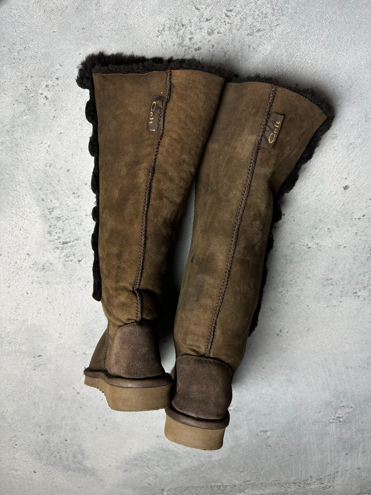 Celtic & Co Popper Sheepskin Boots - Knee Height Lux